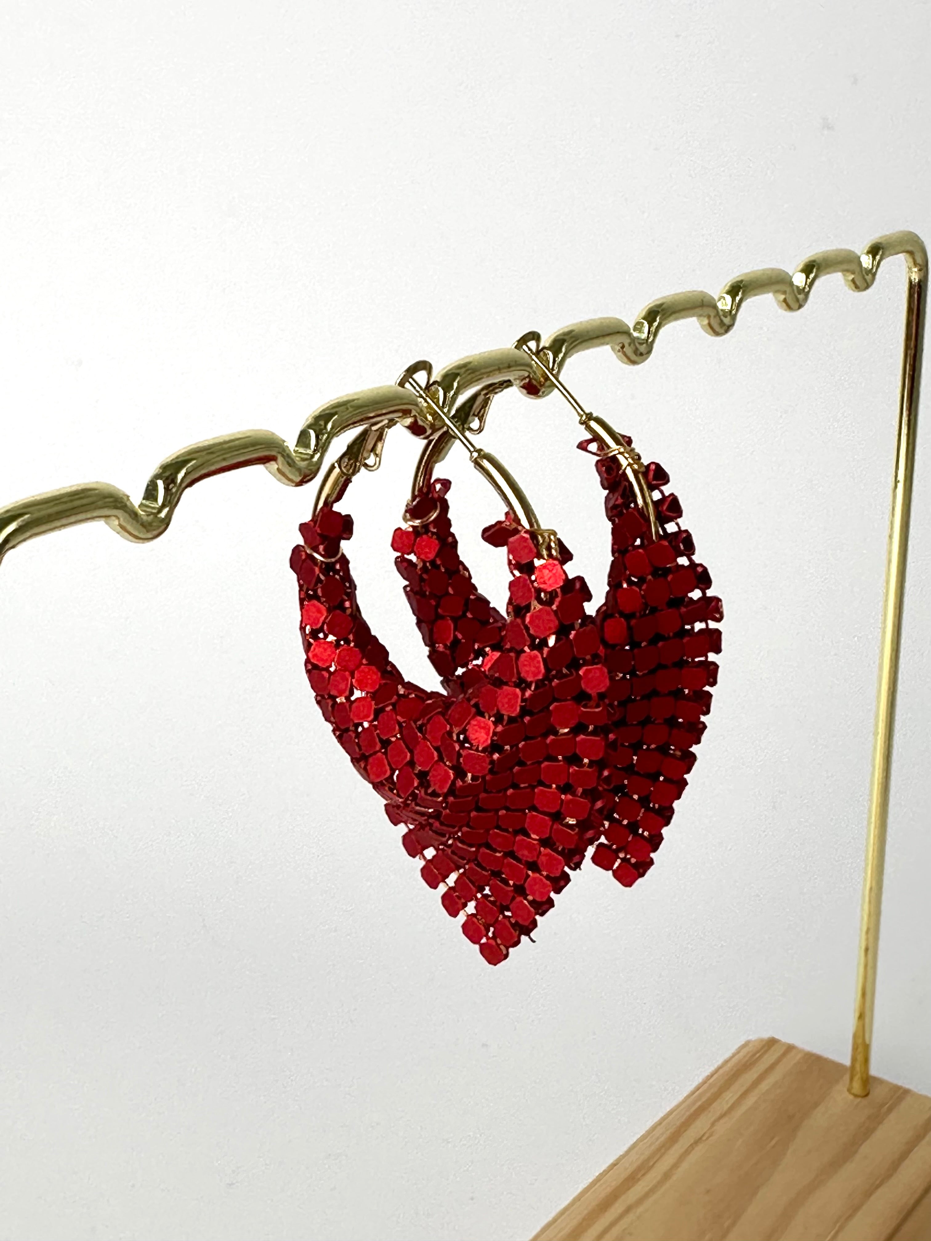 Orecchini rete in acciaio