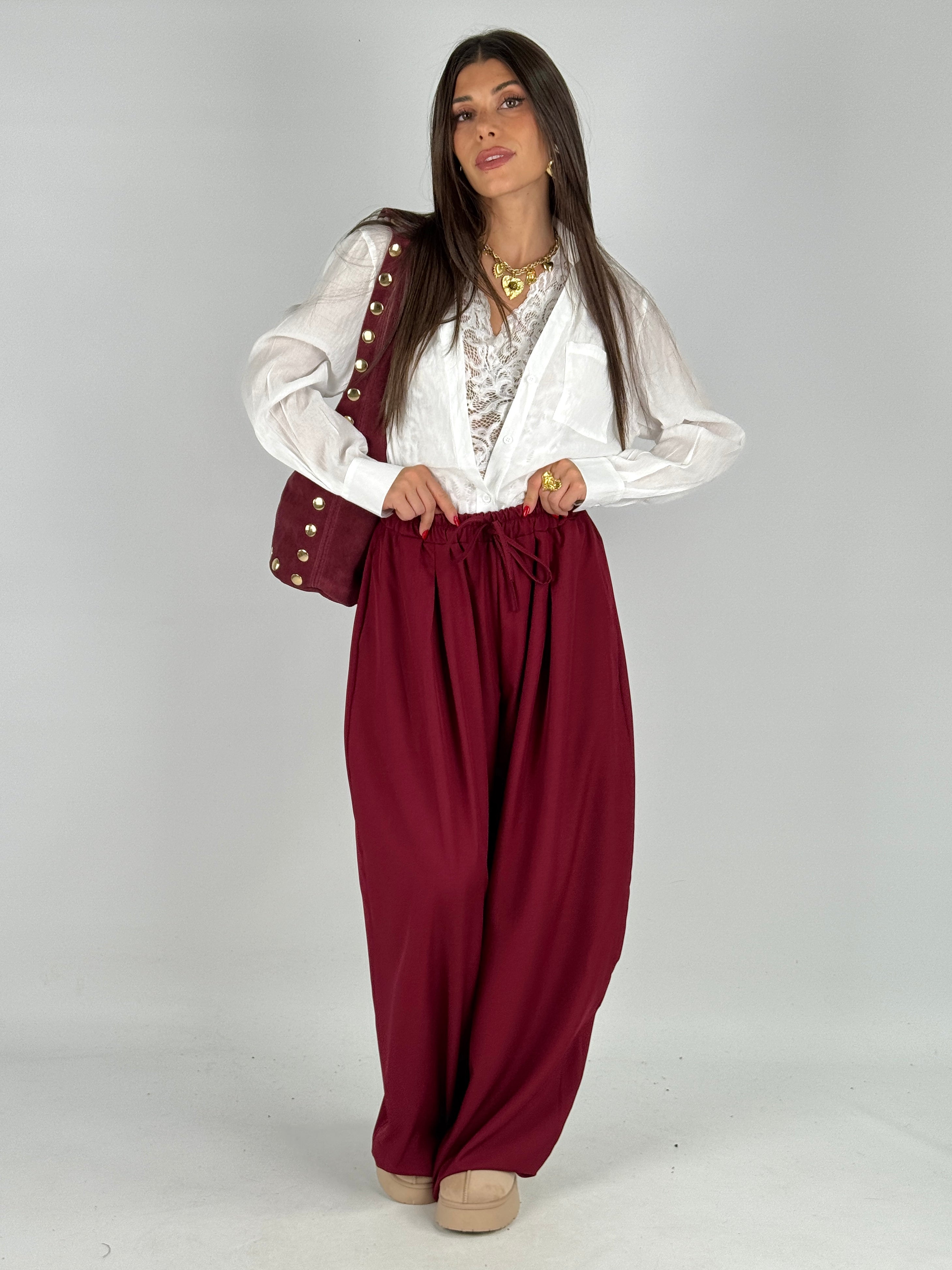 Camicia con maglia pizzo bianco