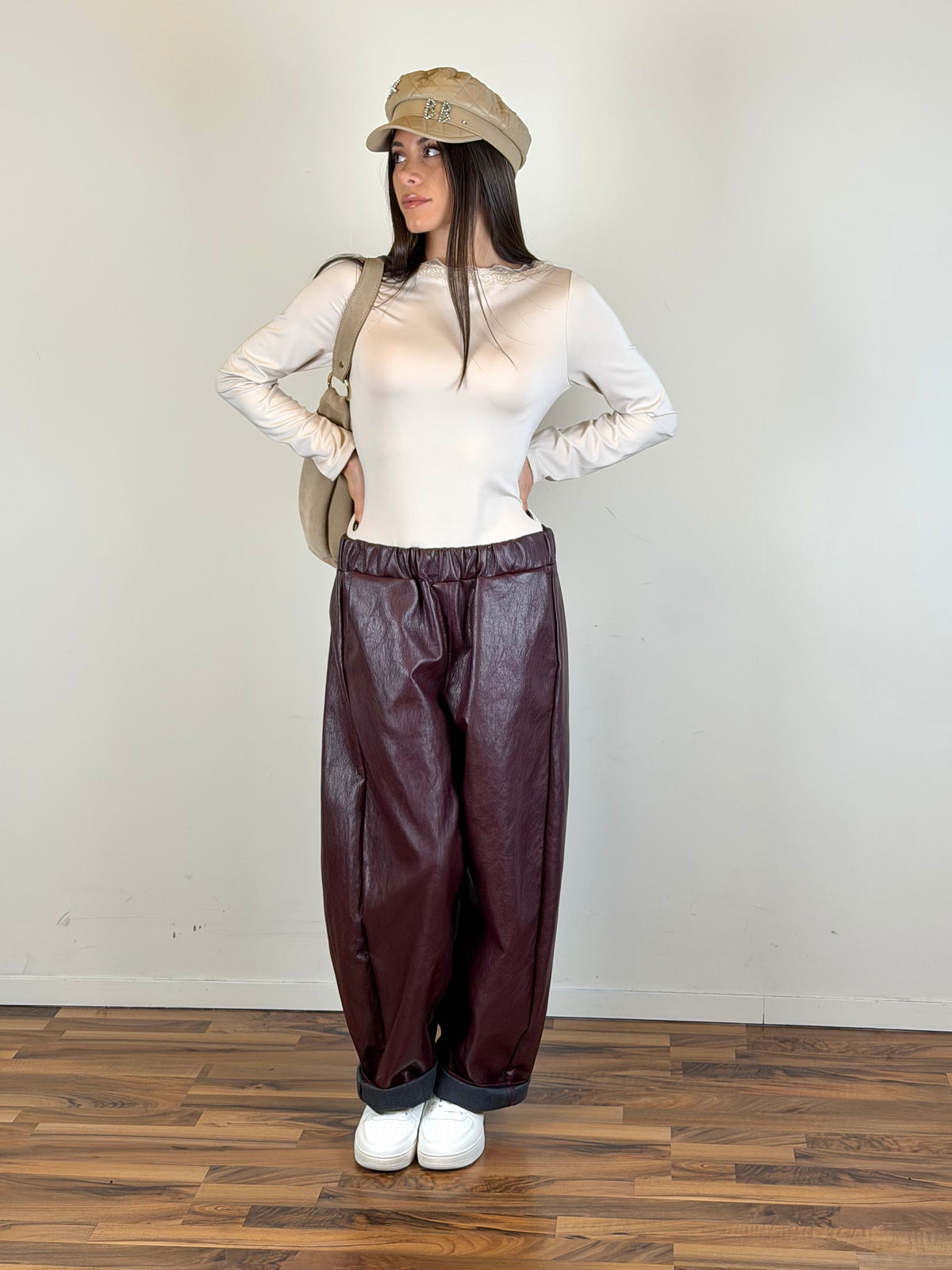 Pantalone Anversa bordeaux