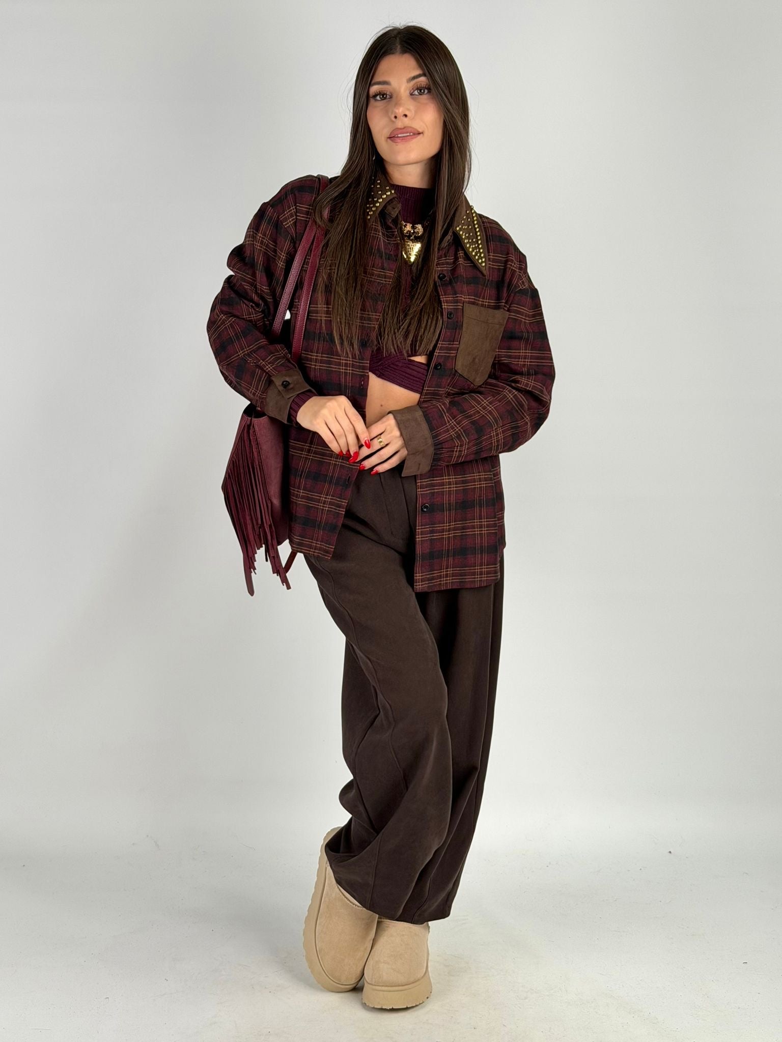 Camicia Texas Napoli bordeuax