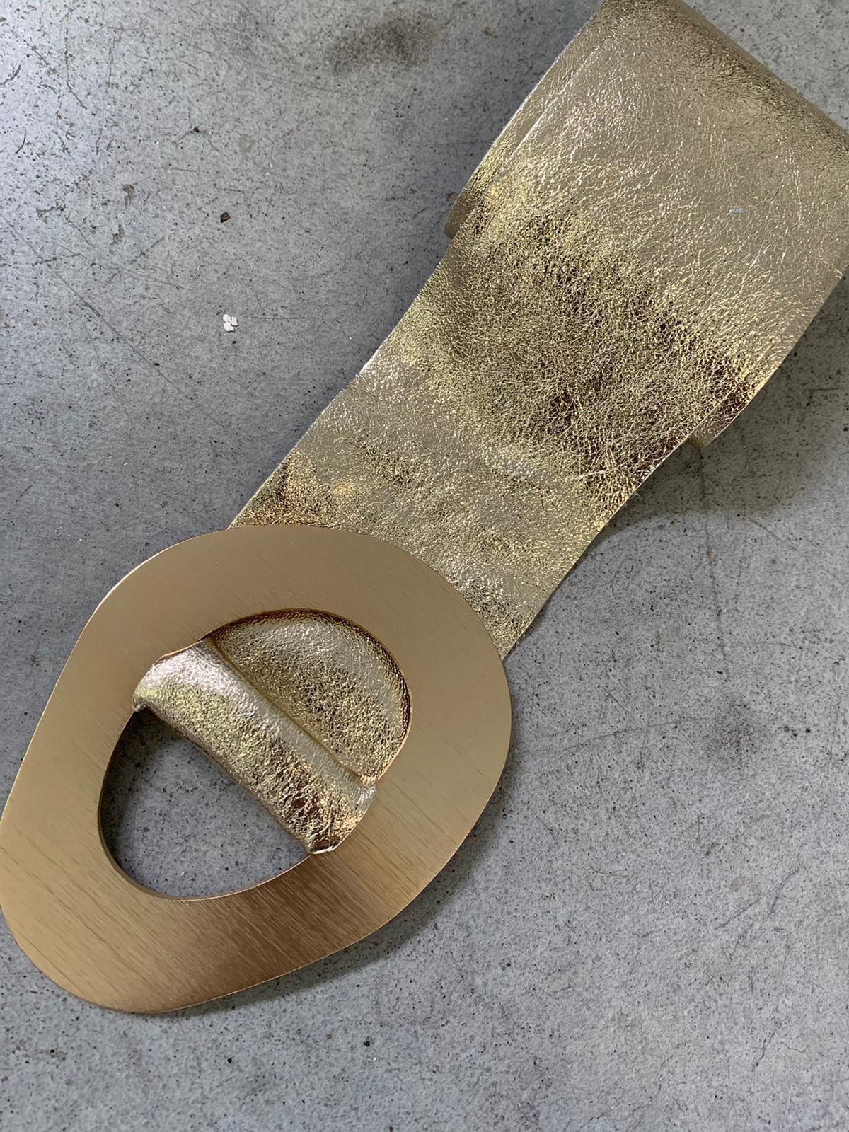 FUSCIACCA camoscio fibbia maxi laminata