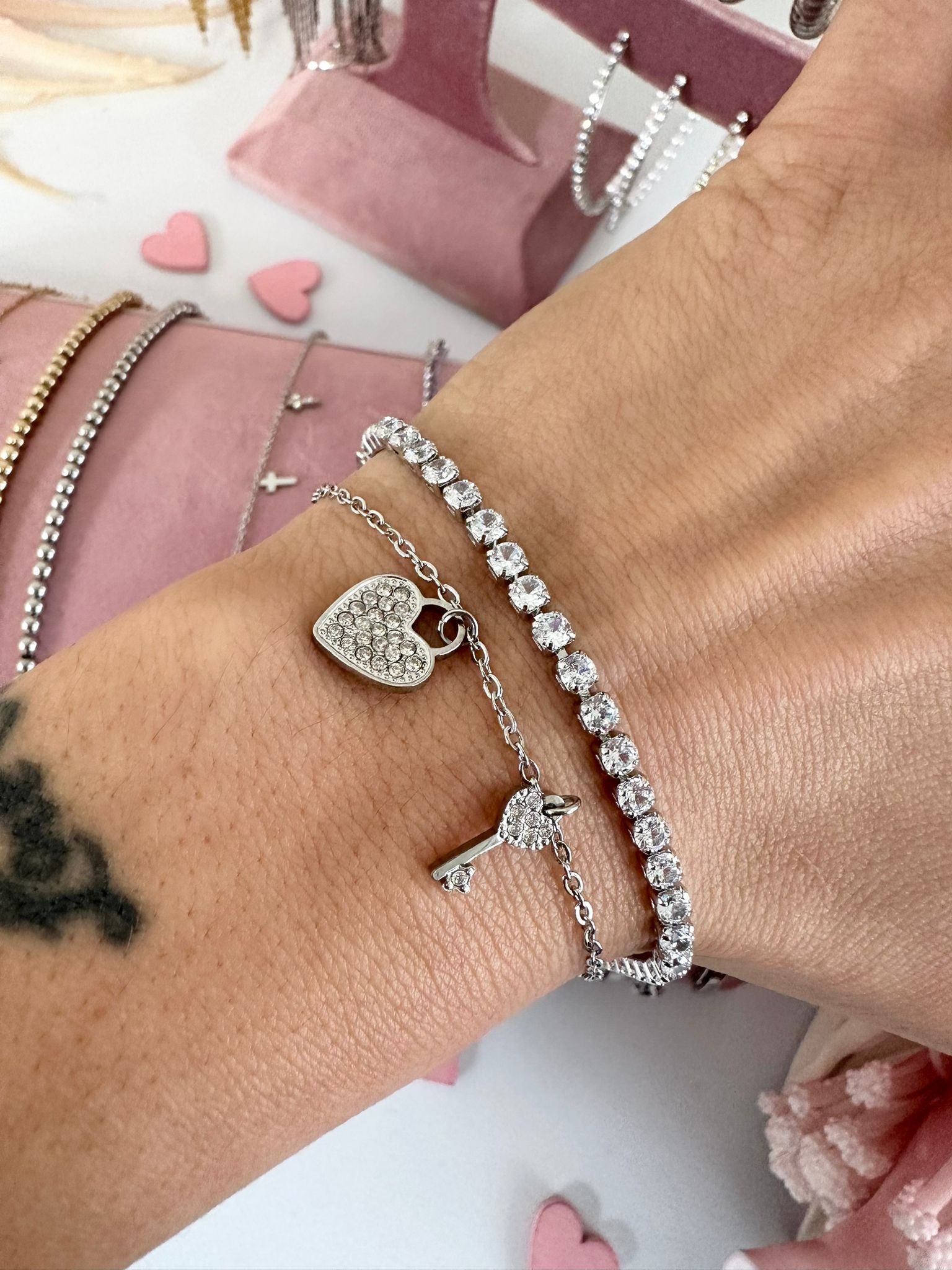 BRACCIALE tennis rainbow medio