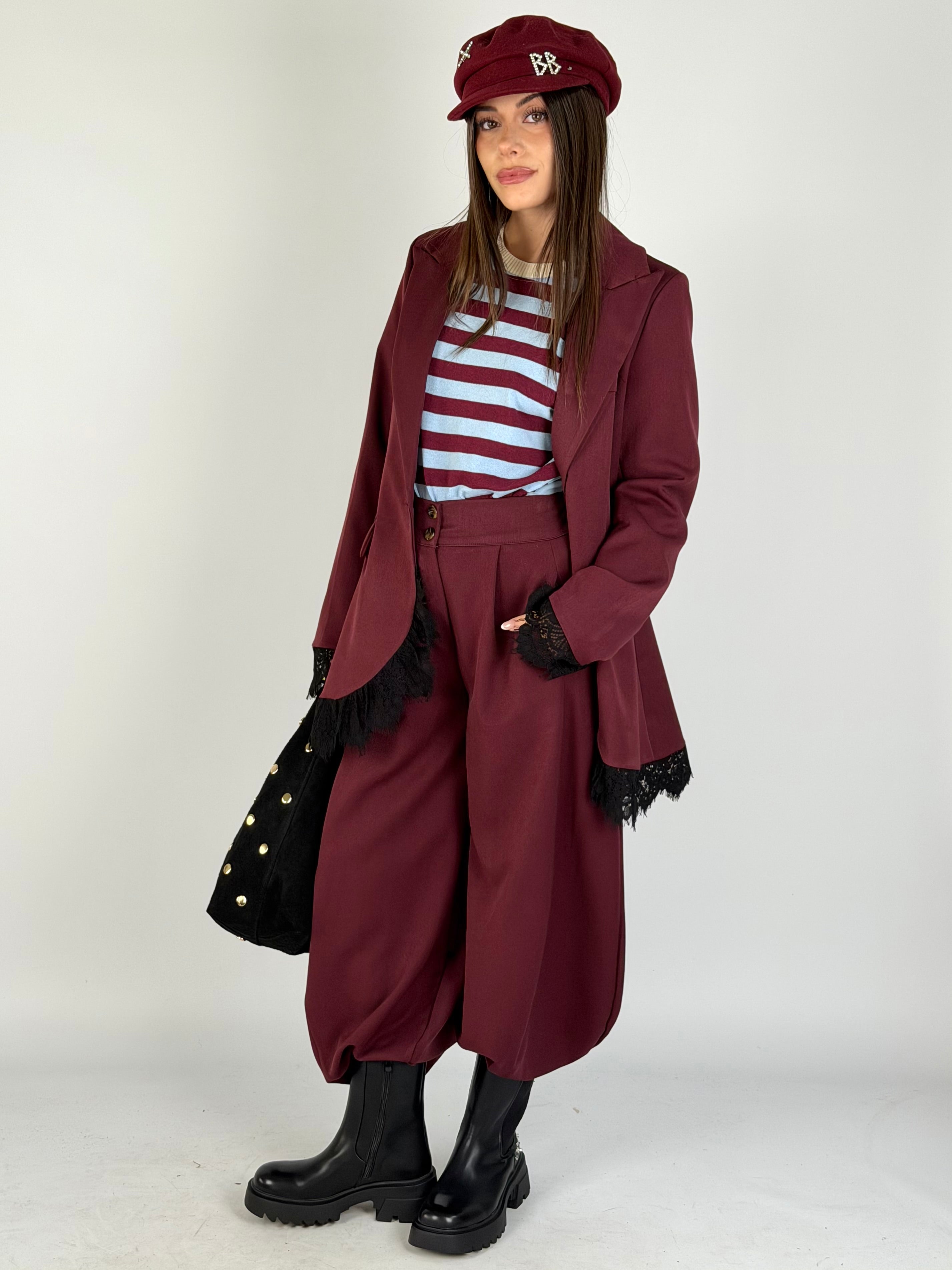 Giacca parigina bordeaux