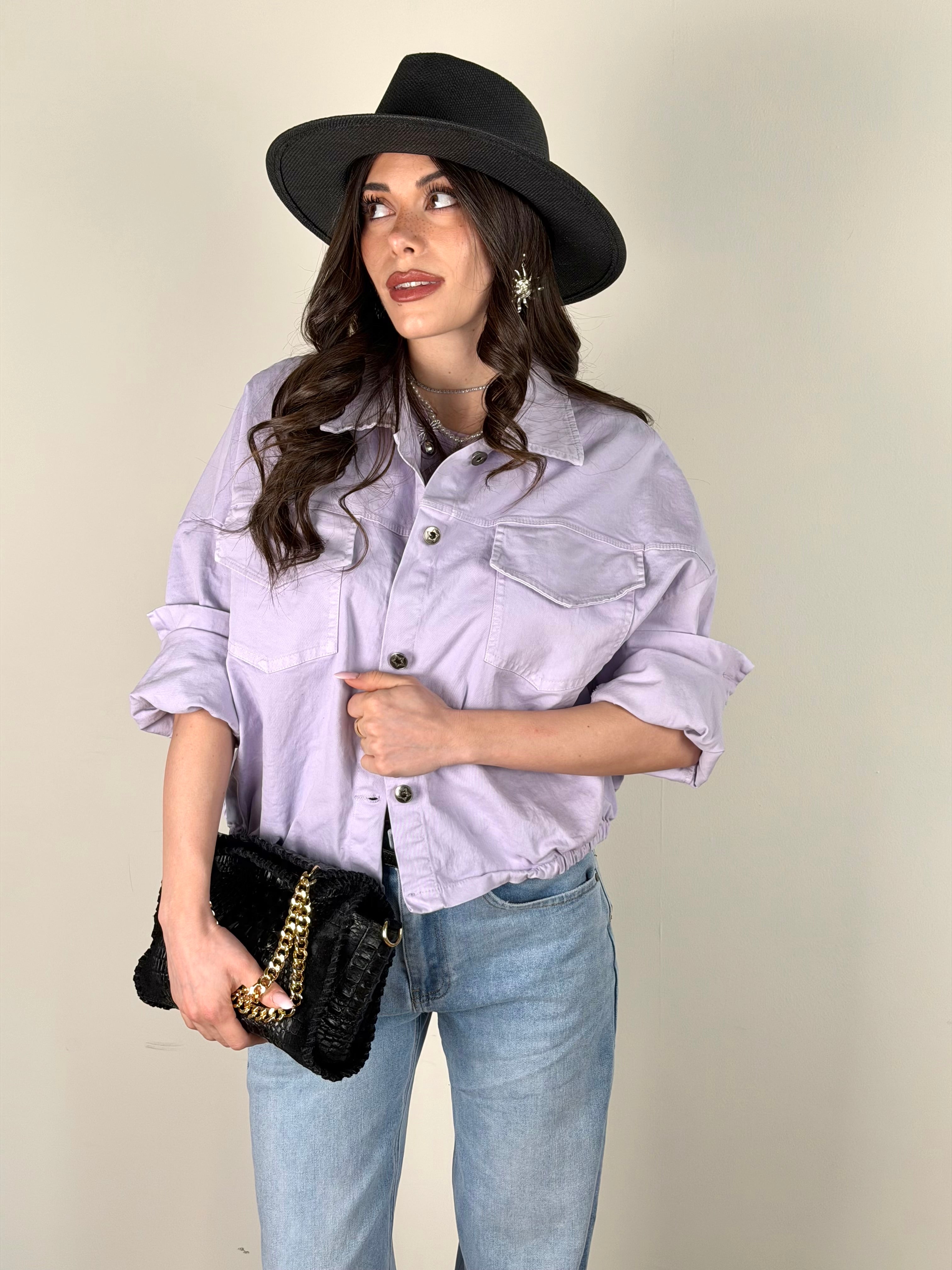Giubbino jeans Carmen lilla