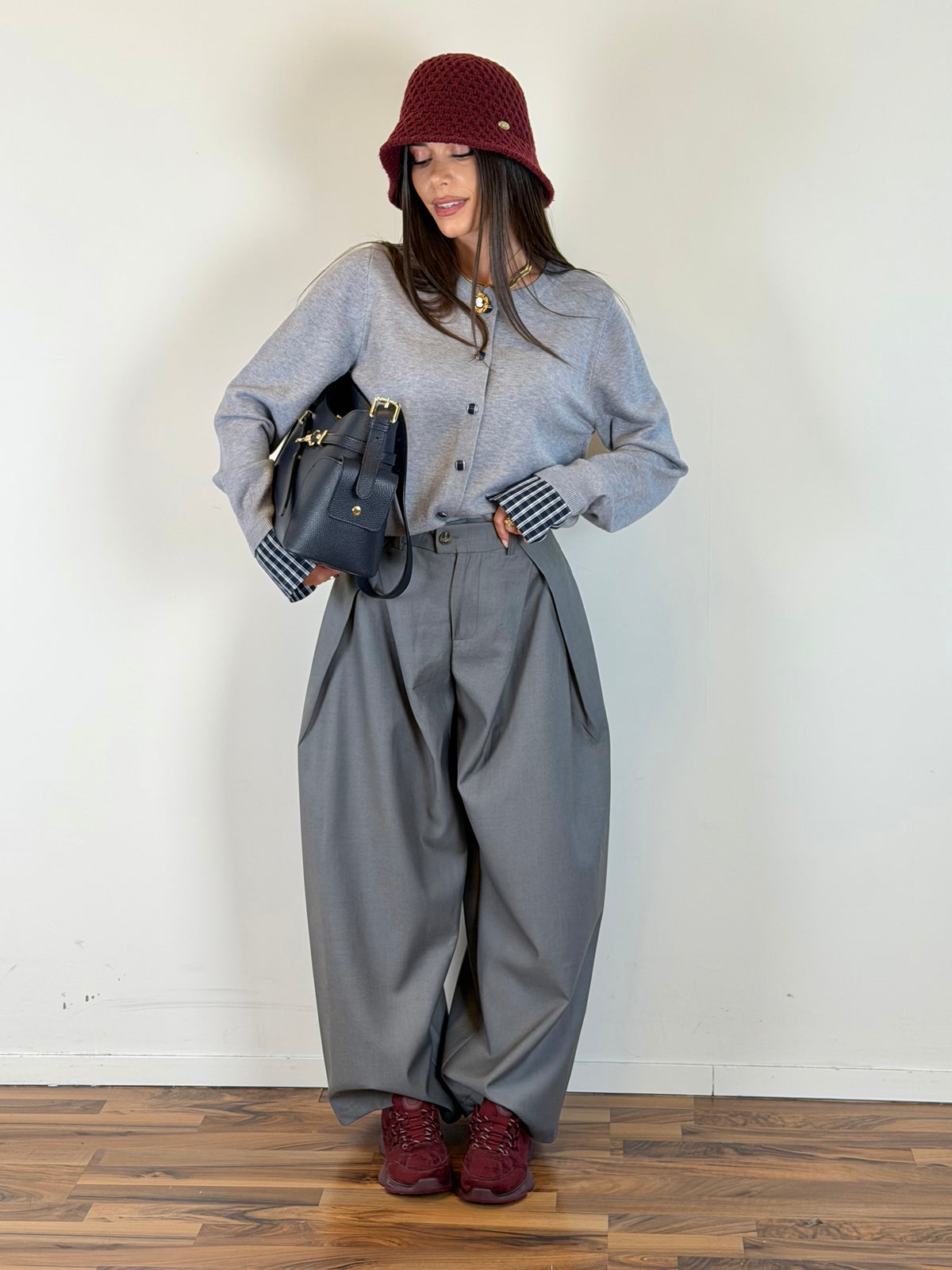 Pantalone old school grigio