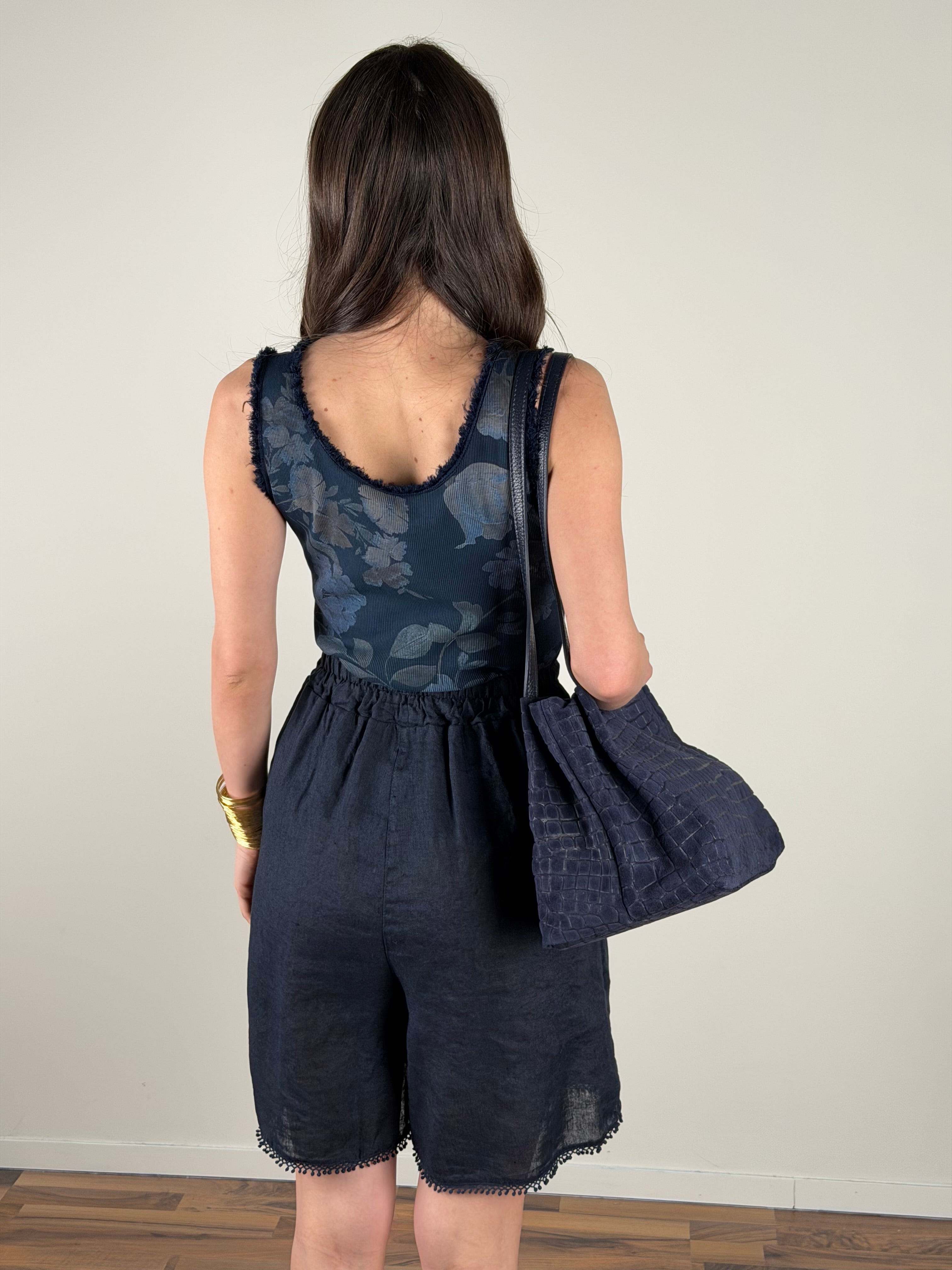 Pantalone Lino Midnight Chic blu