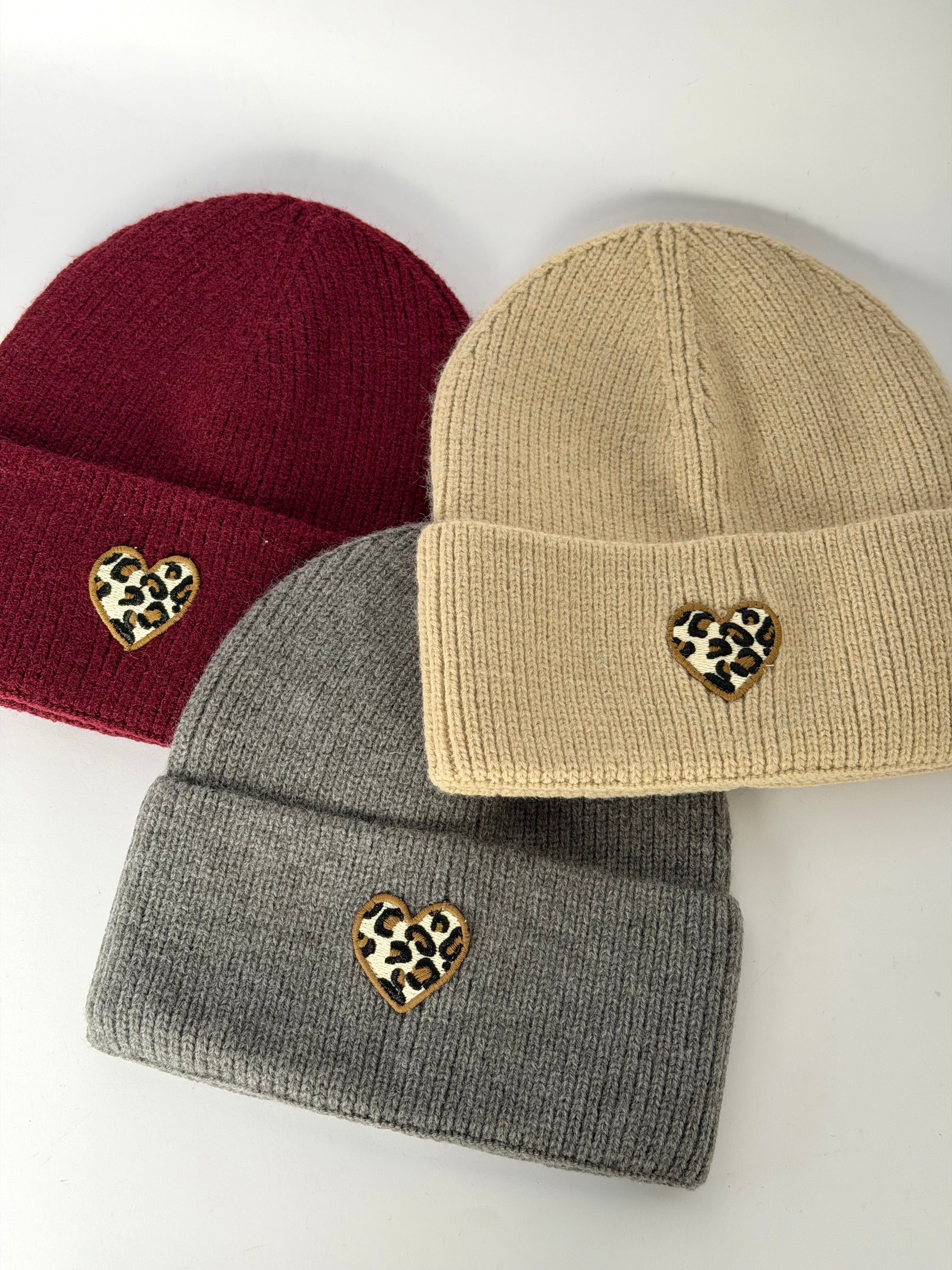 Cappello cuore Leopard - 3 colori