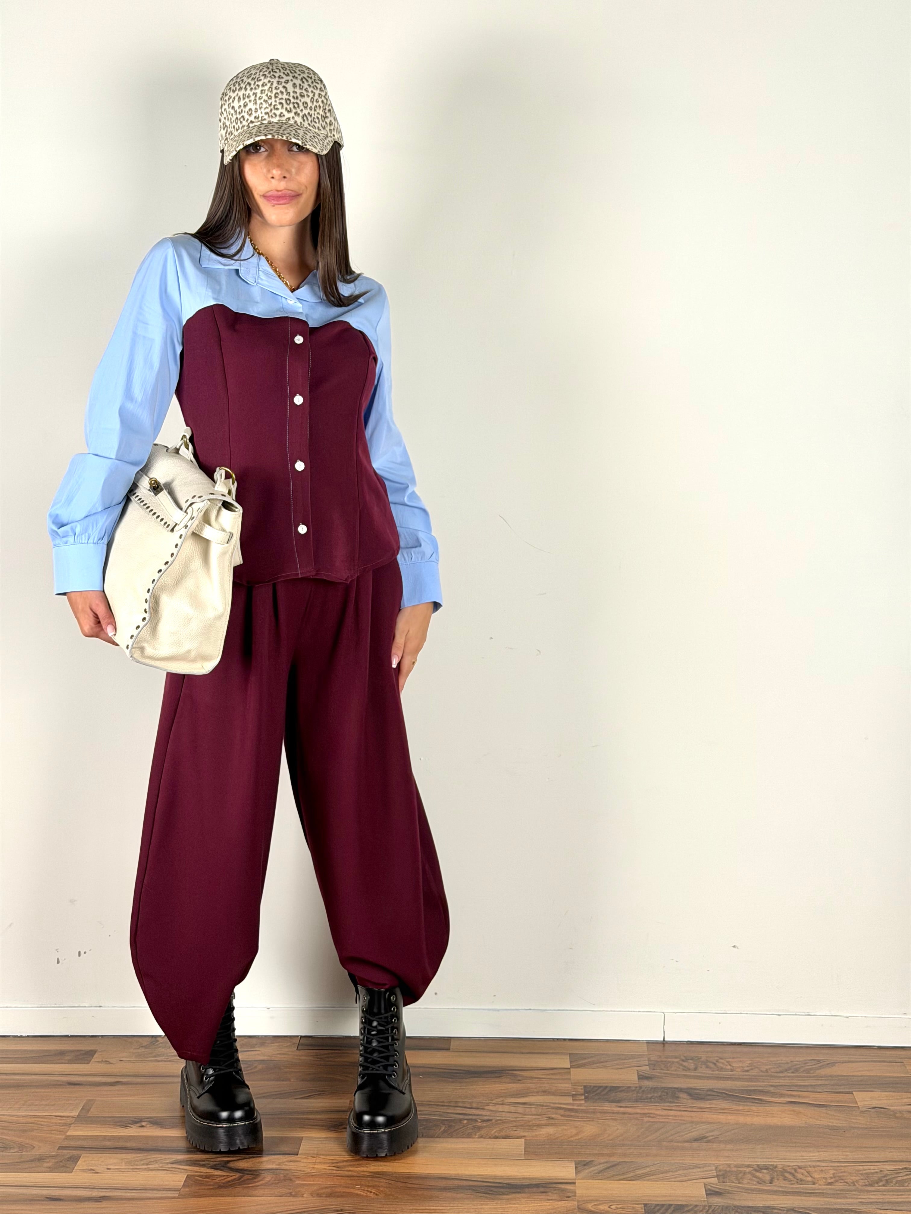 Camicia completo kiss bordeaux