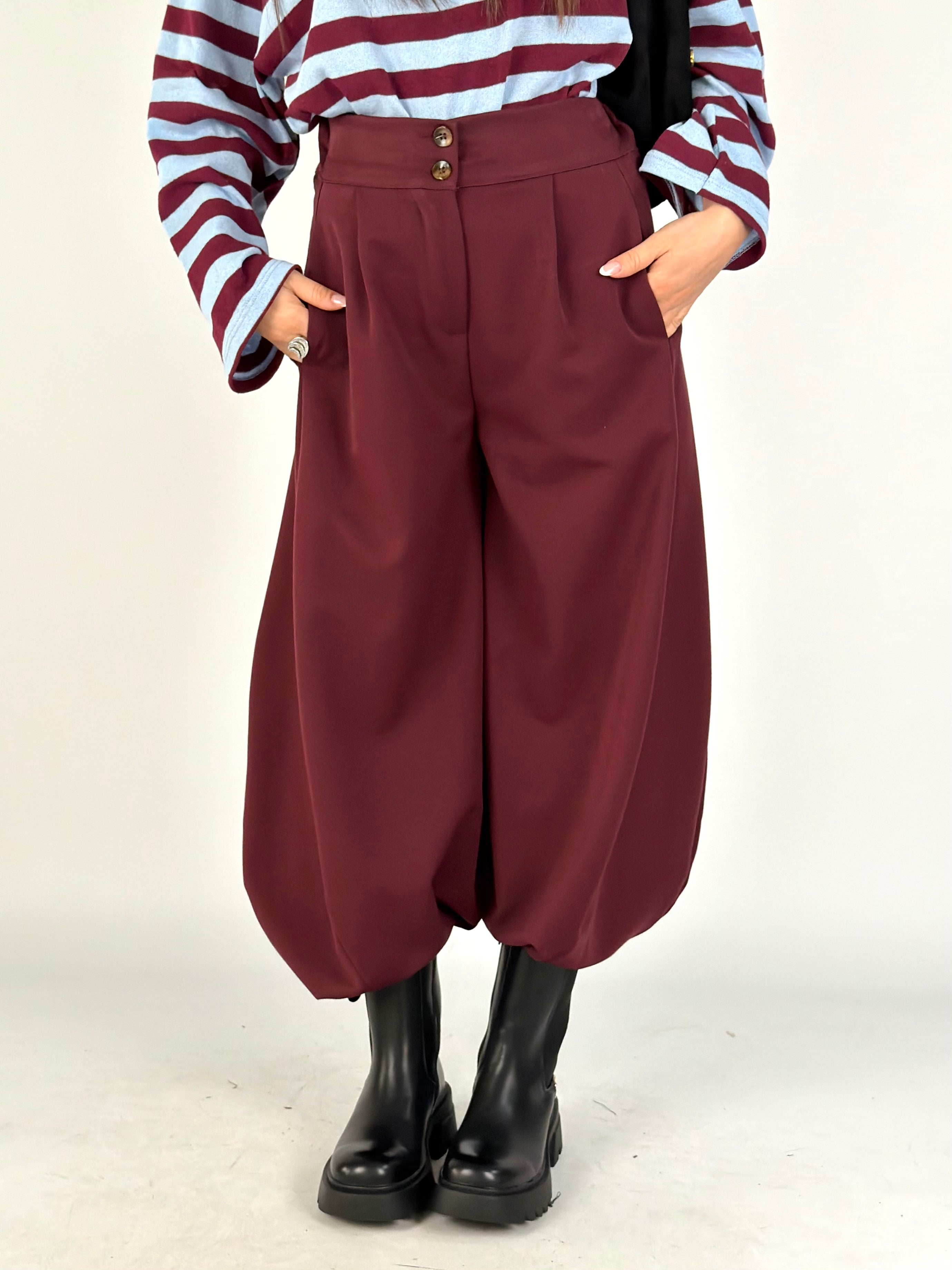 Pantalone parigina bordeaux