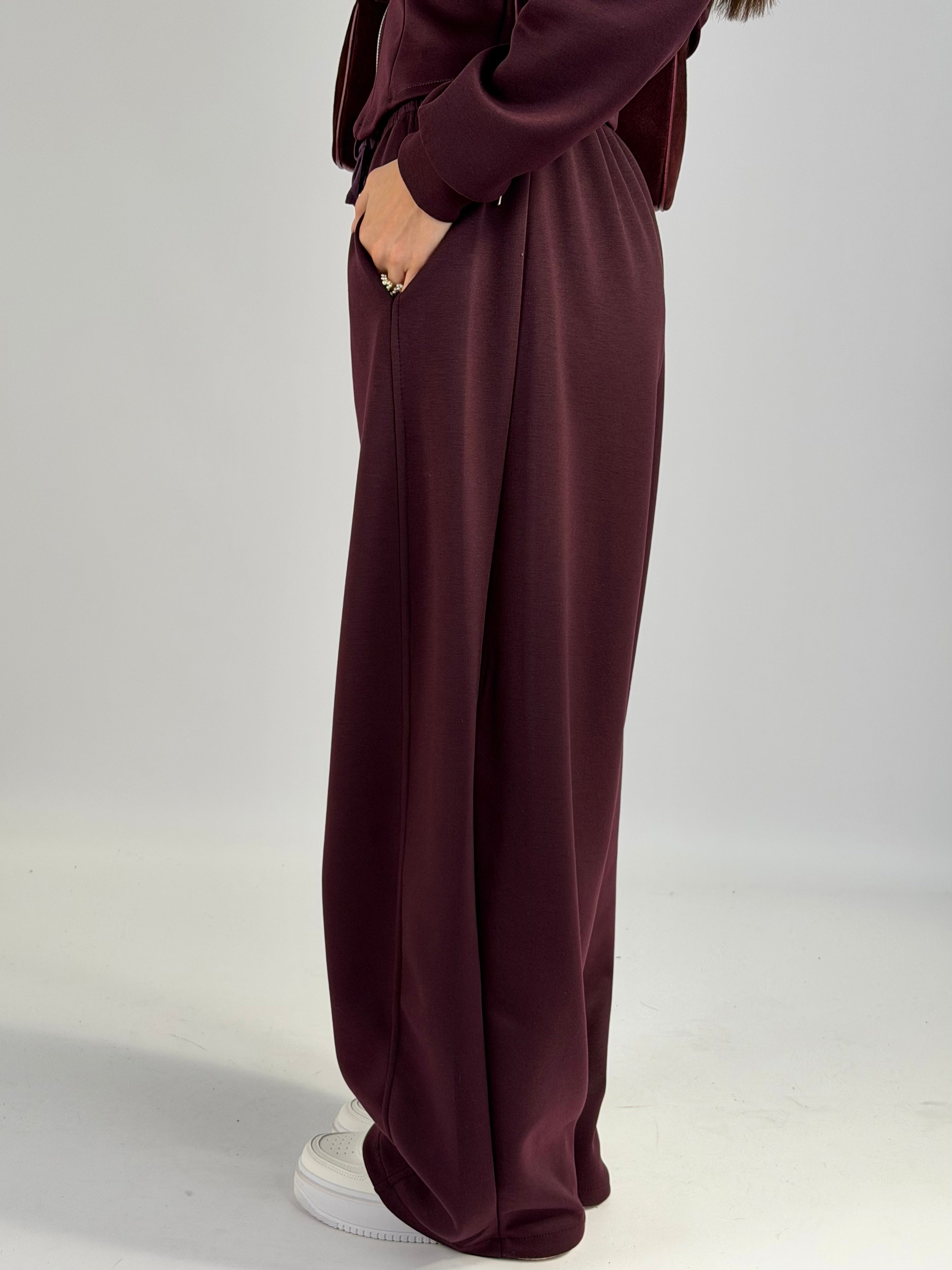Pantalone tuta Evelyn bordeaux