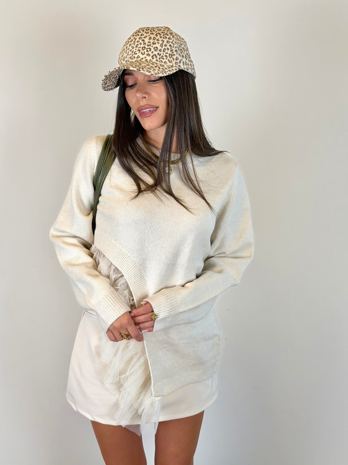 Maglia Diamante beige