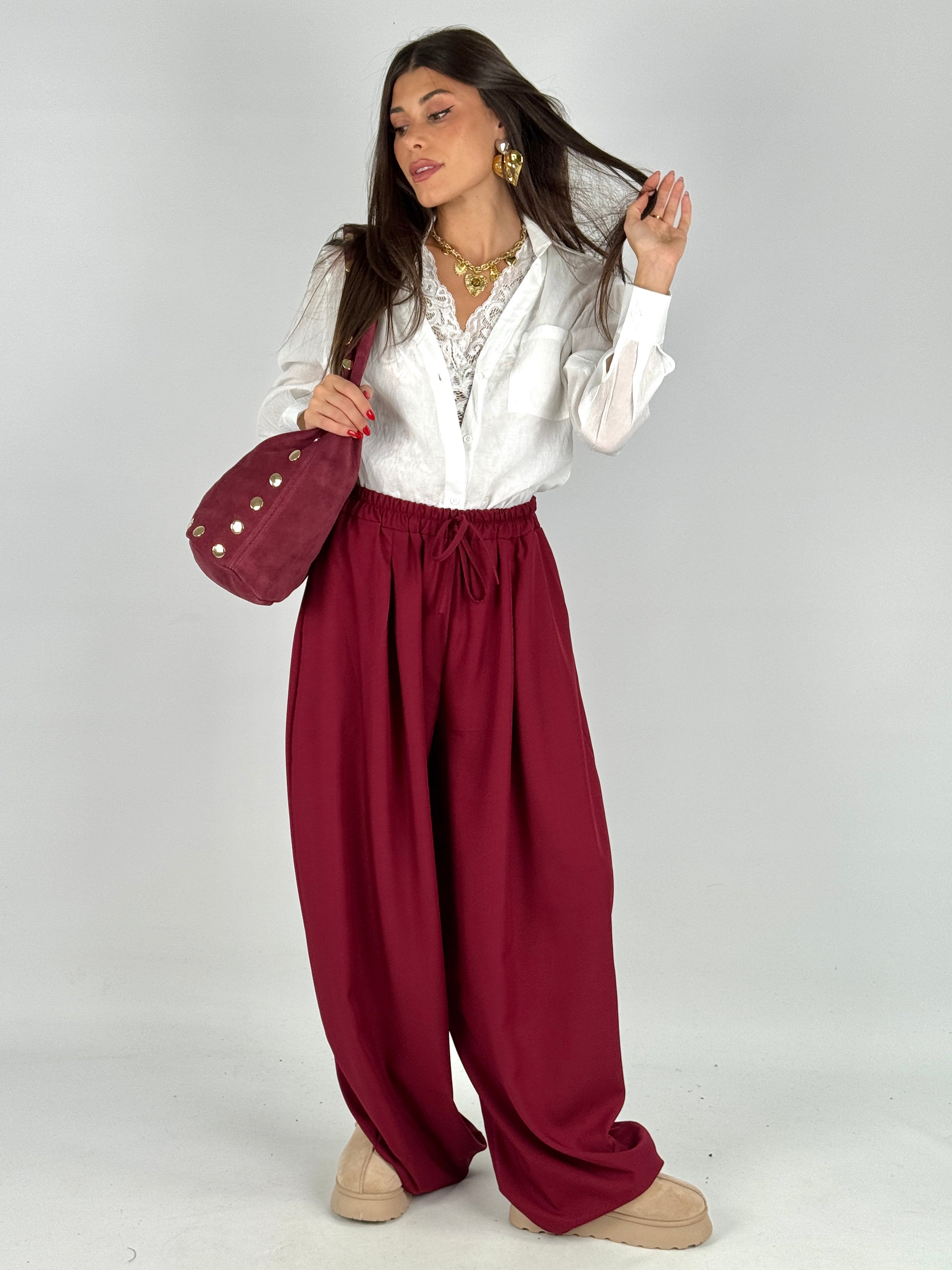 Camicia con maglia pizzo bianco