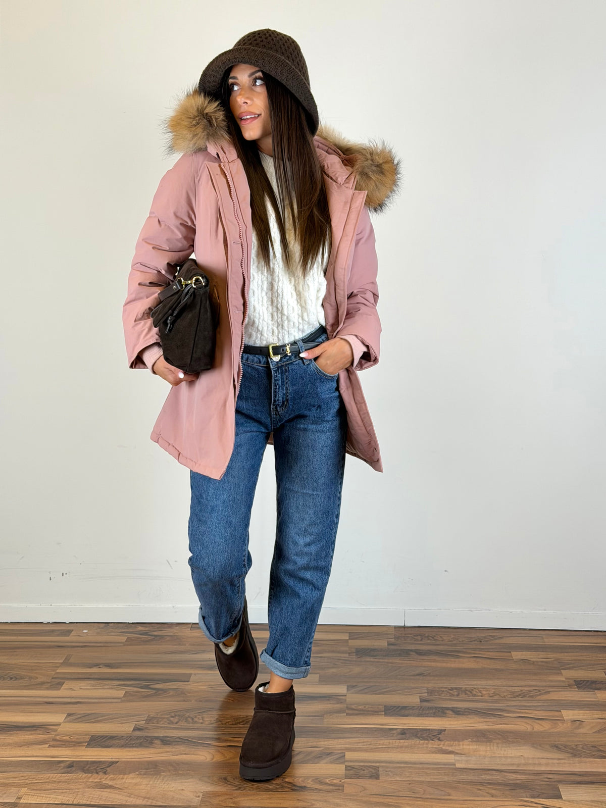 Parka rosa