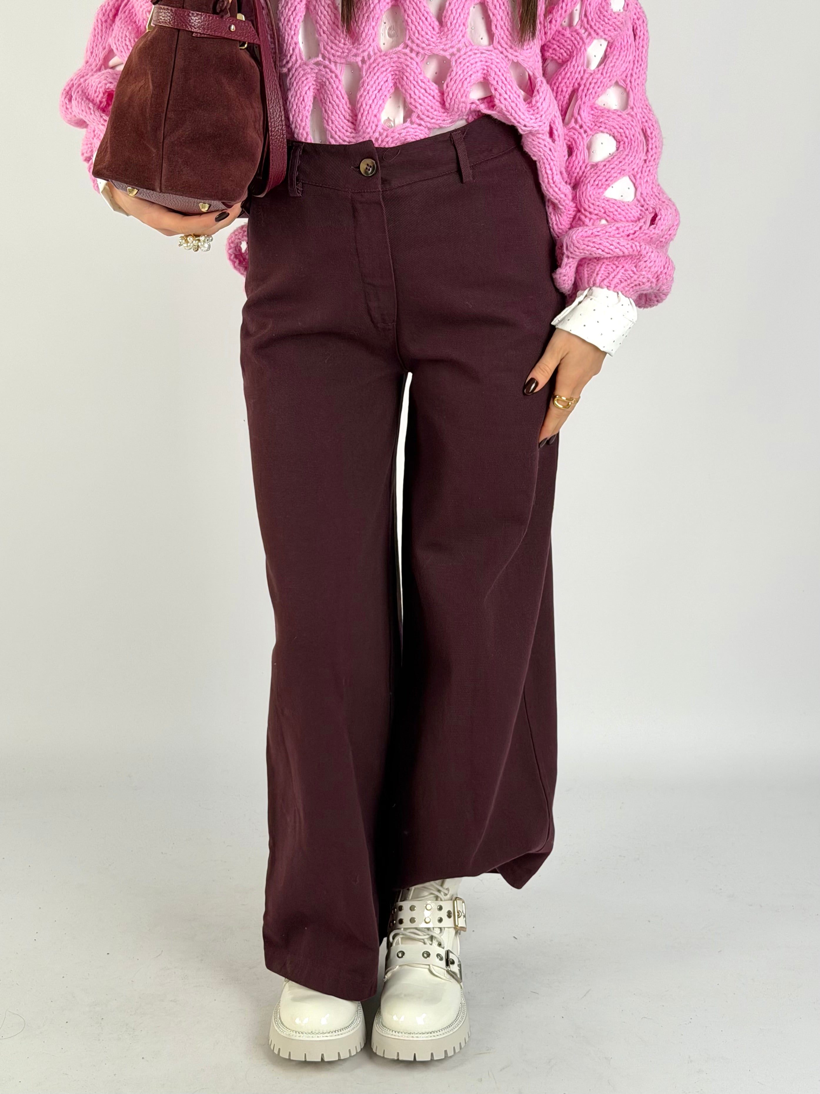 Pantalone Micol bordeaux