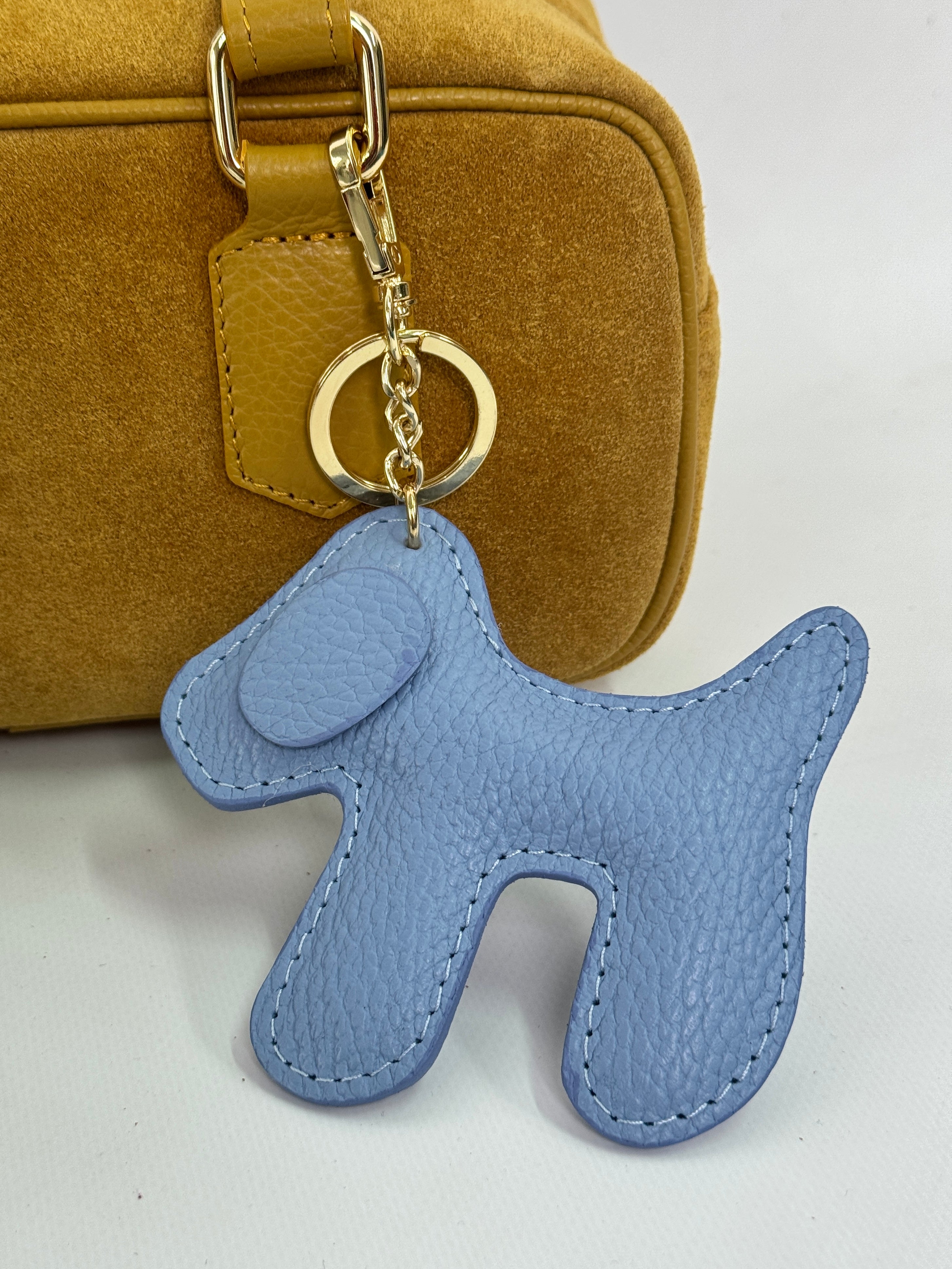 Ciondolo borsa vera pelle Dog