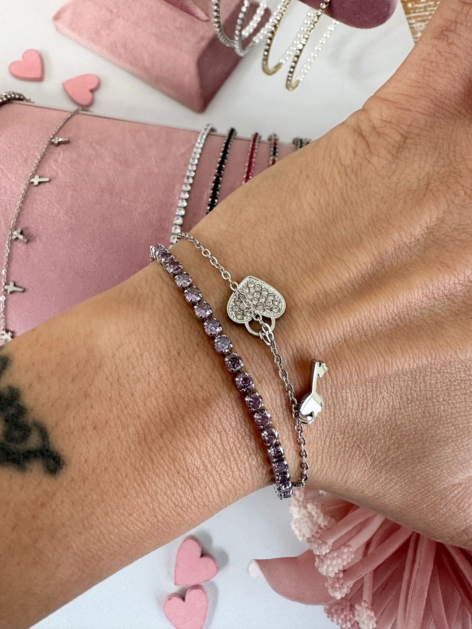 BRACCIALE tennis rainbow medio