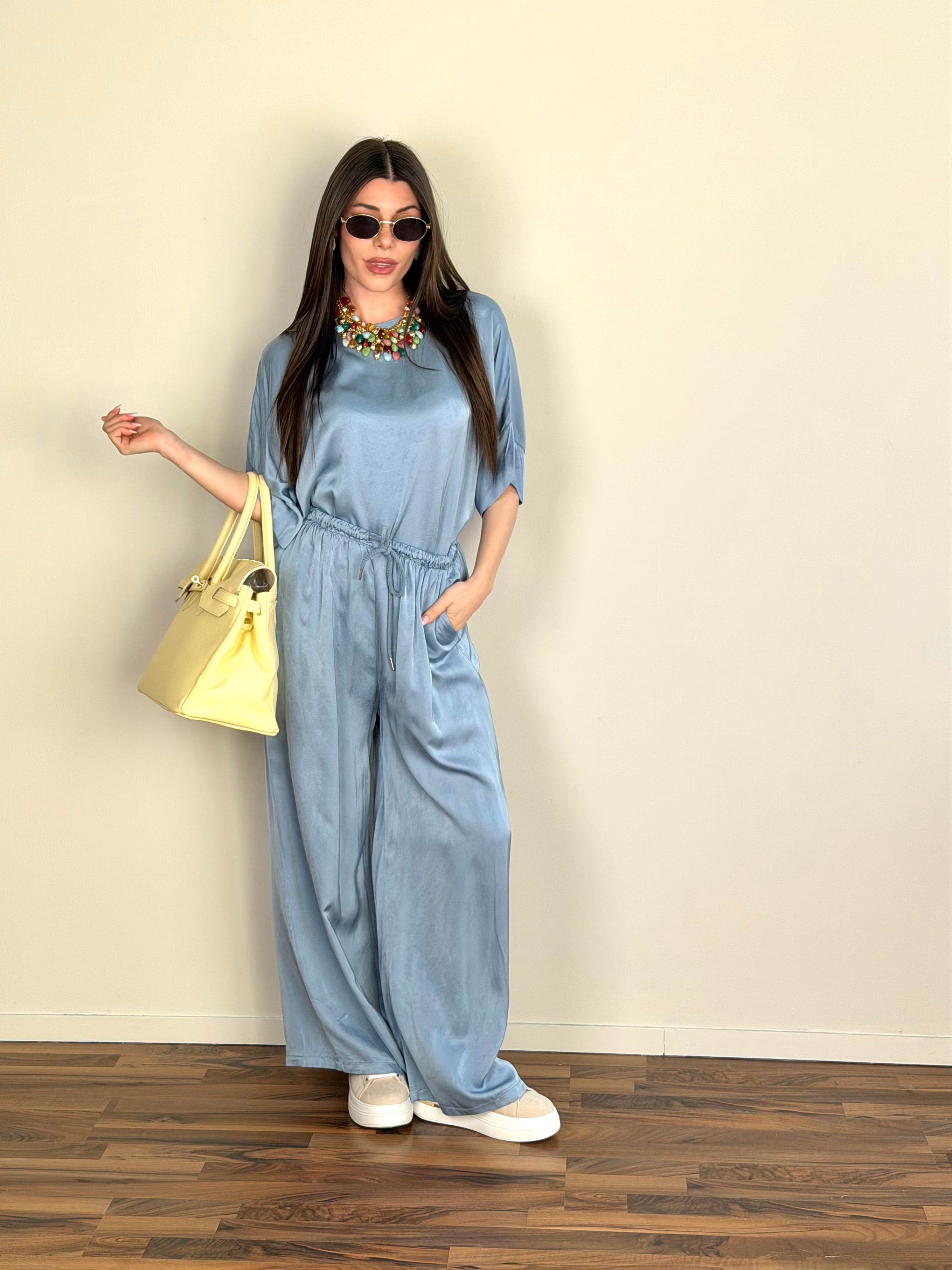 Pantalone Miranda celeste