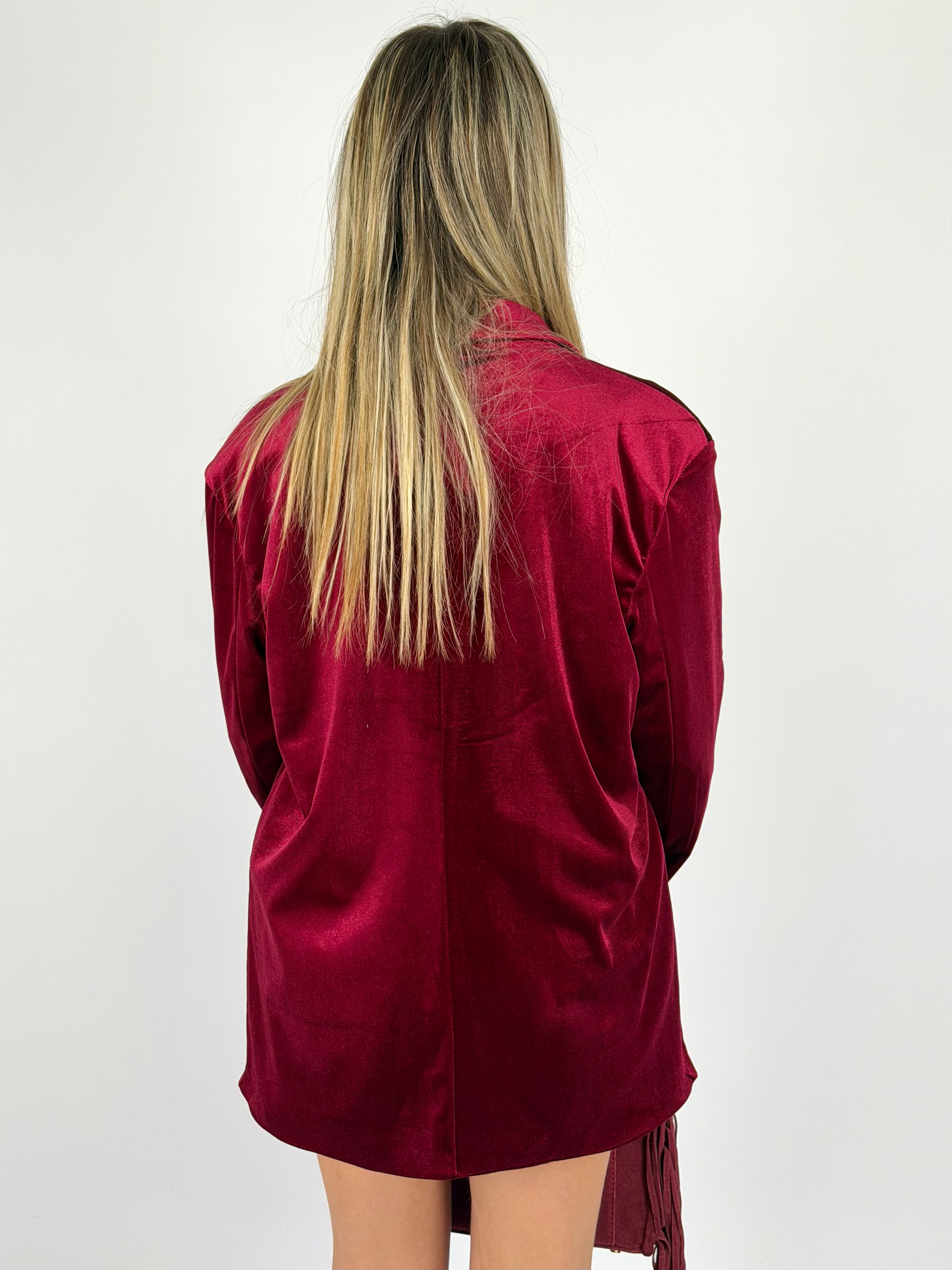 Giacca velluto rossa