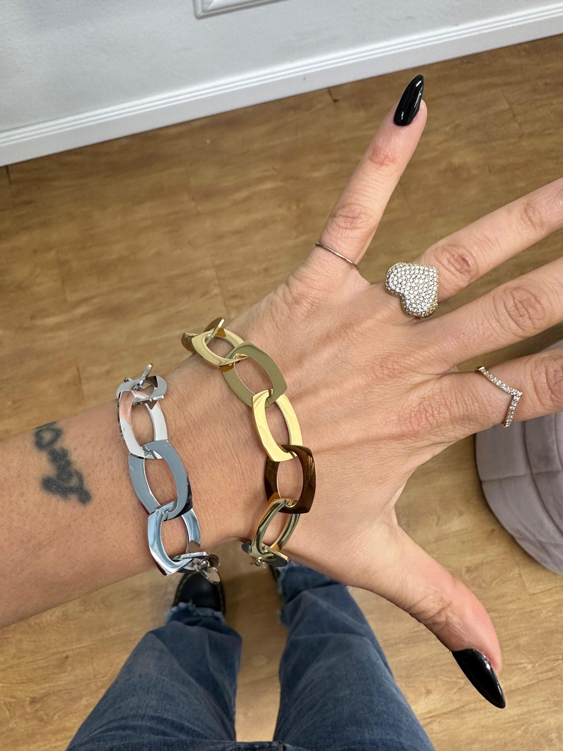 Bracciale maxi catena ovale