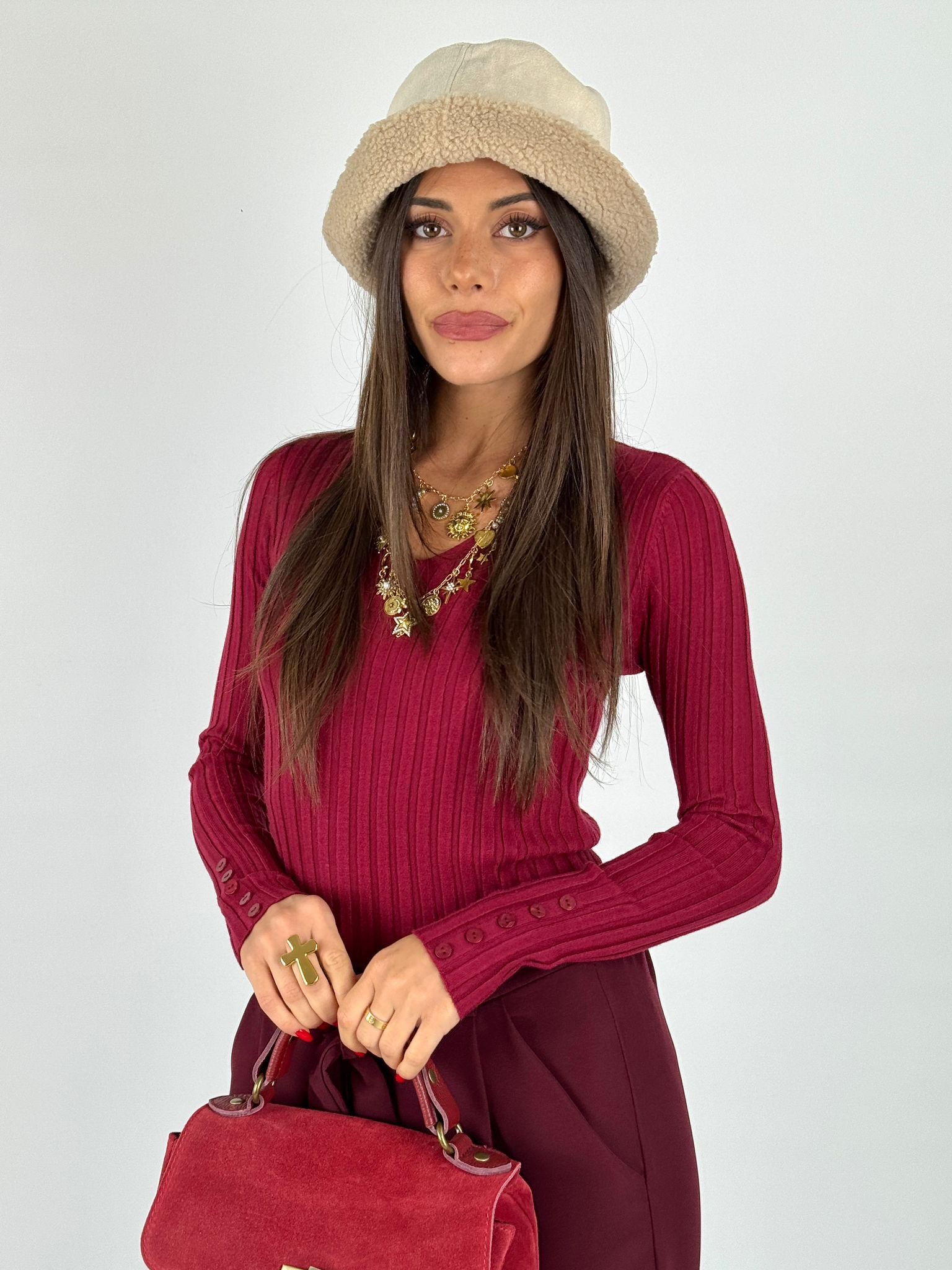 Maglia Amira bordeaux