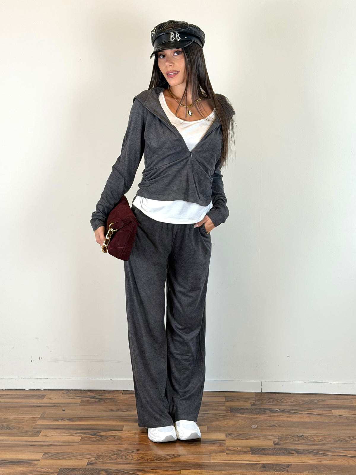 Pantalone tuta Zoe grigio