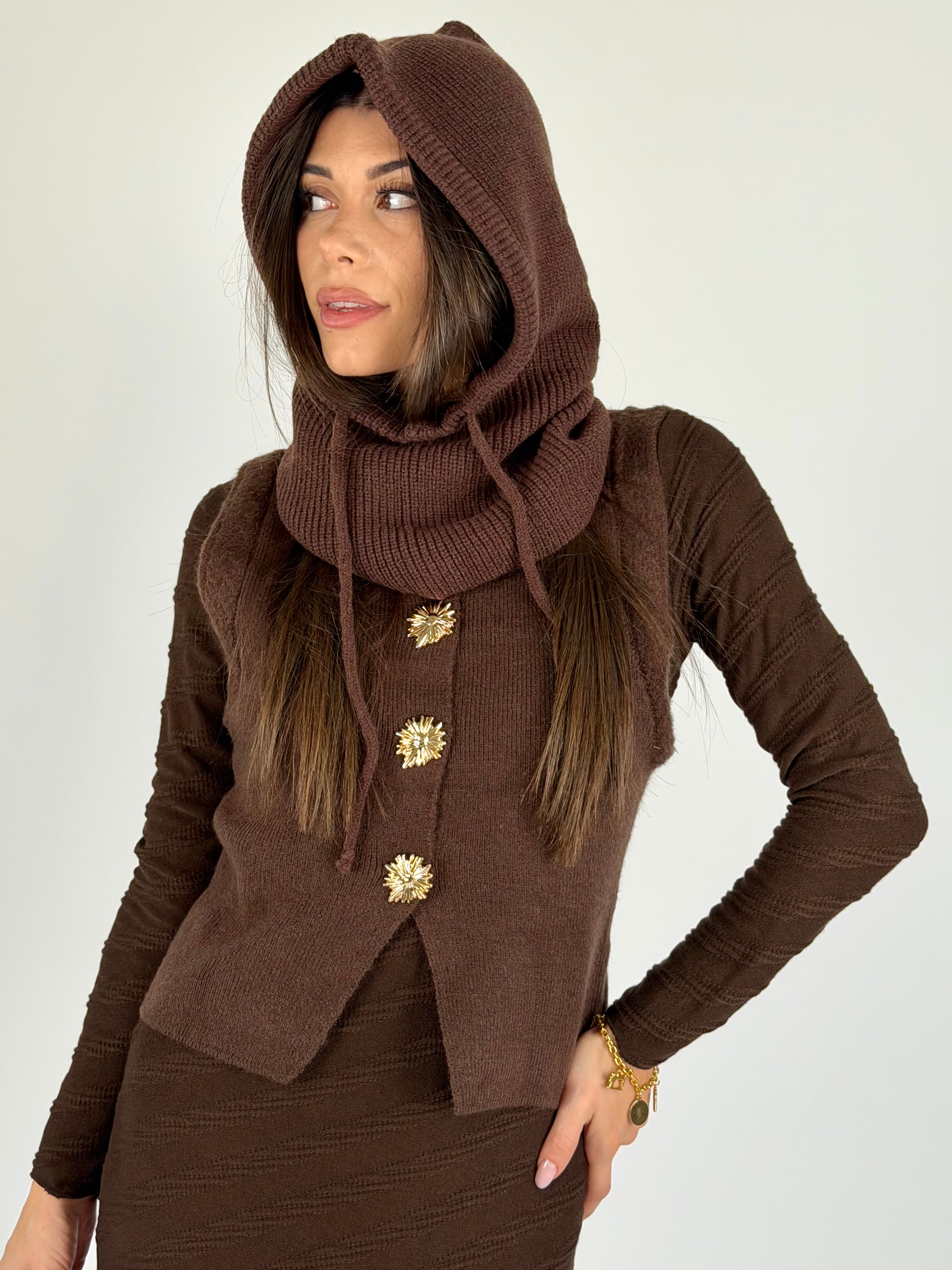 Gilet bottoni sweet moro