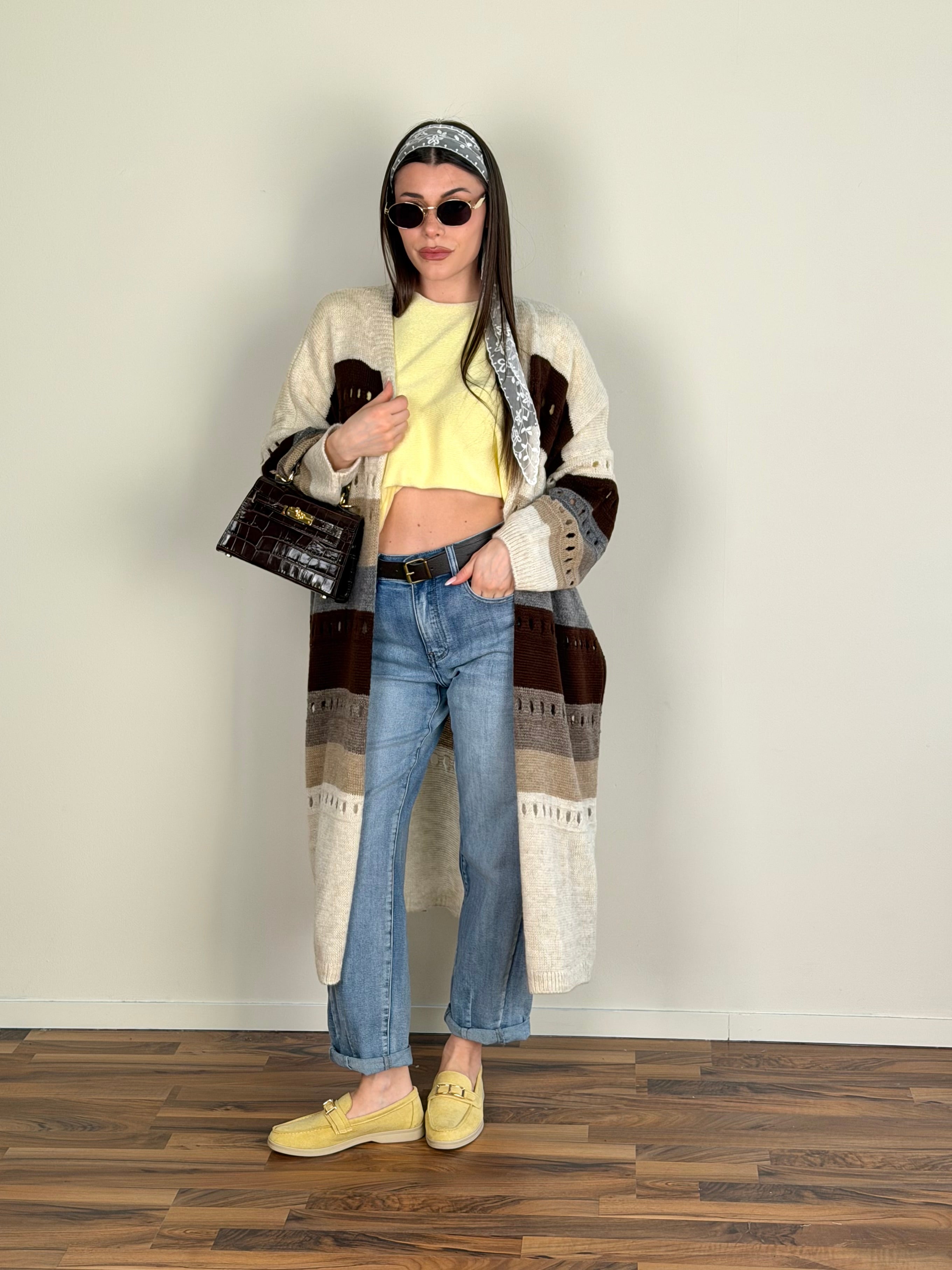 Cardigan bicolor moro