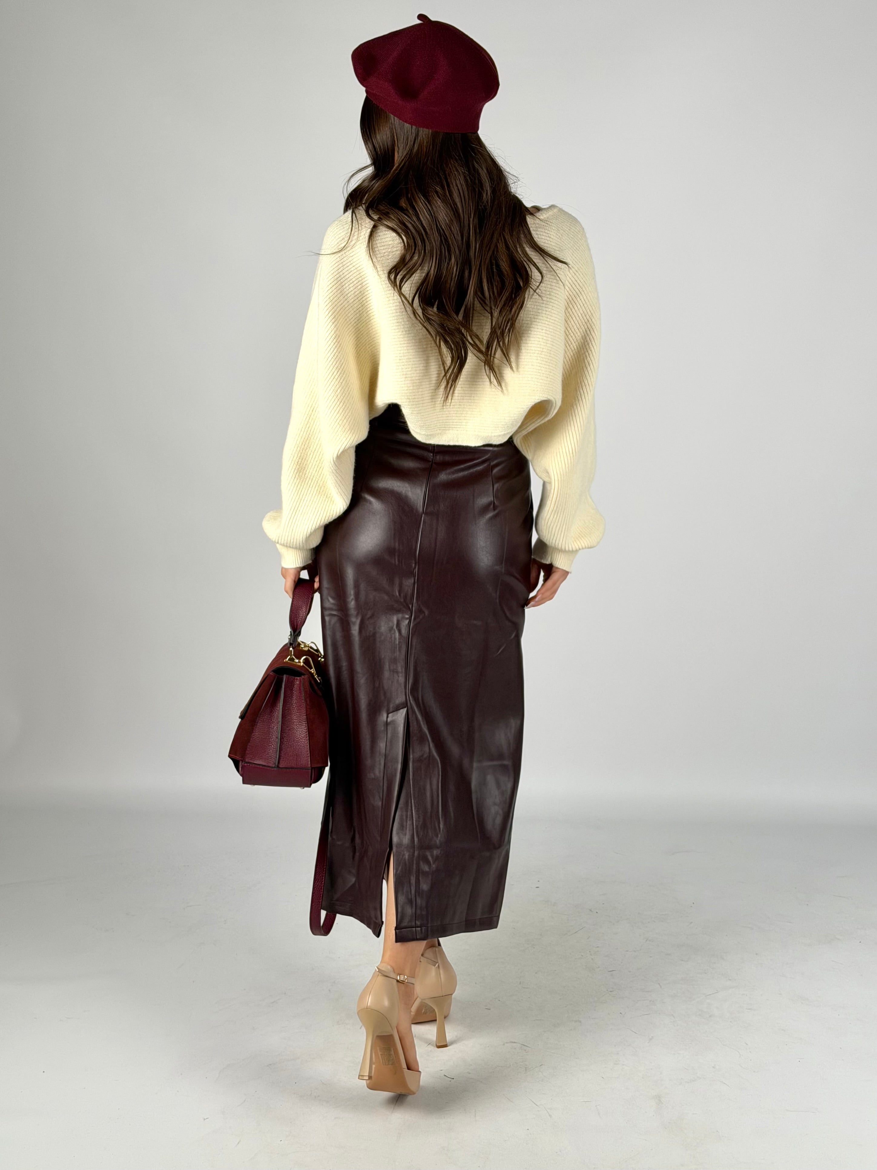 Gonna lunghette Selma bordeaux