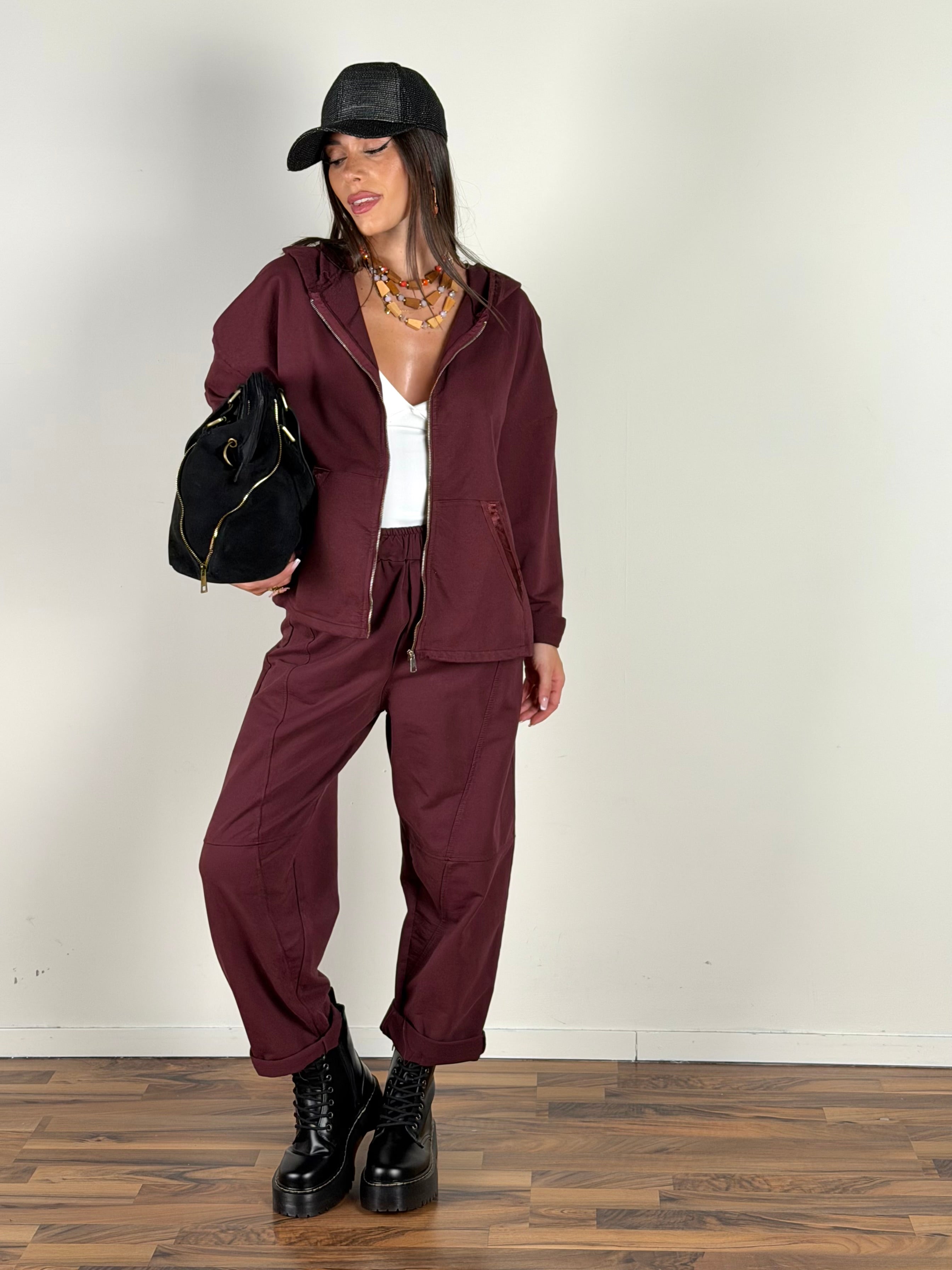 Felpa Divine bordeaux