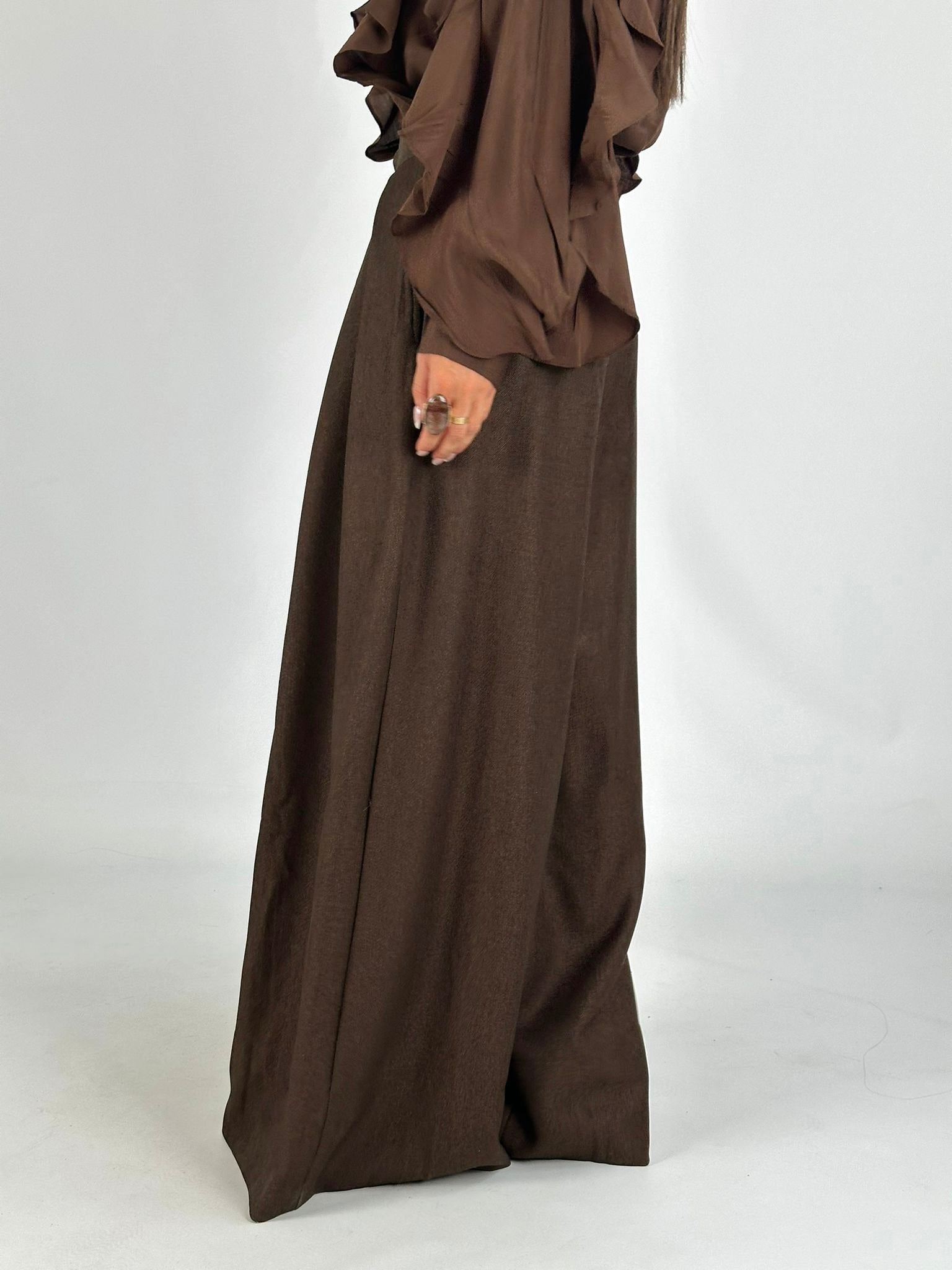 Maxi pantalone Zoe marrone