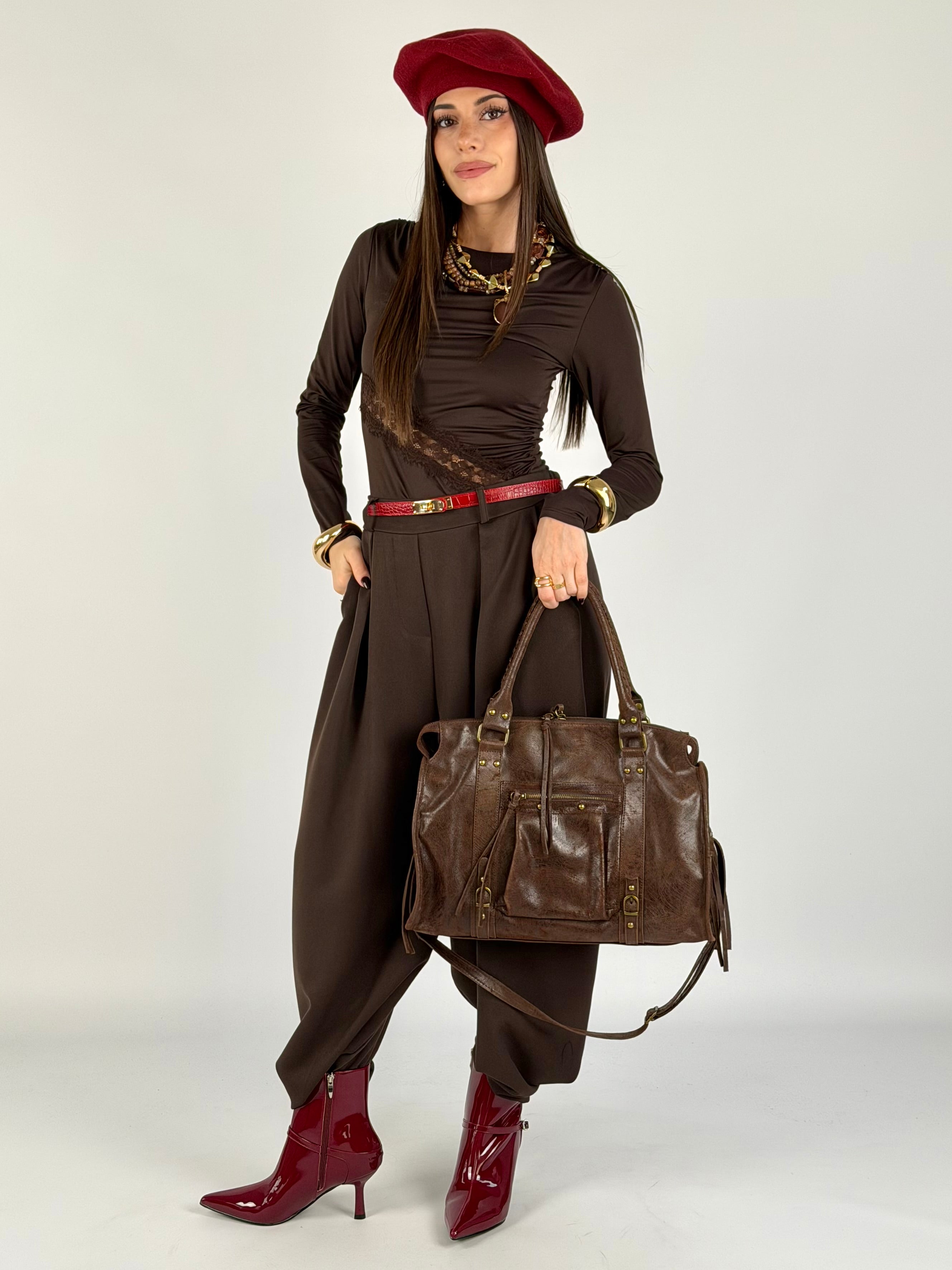 Pantalone Flora moro