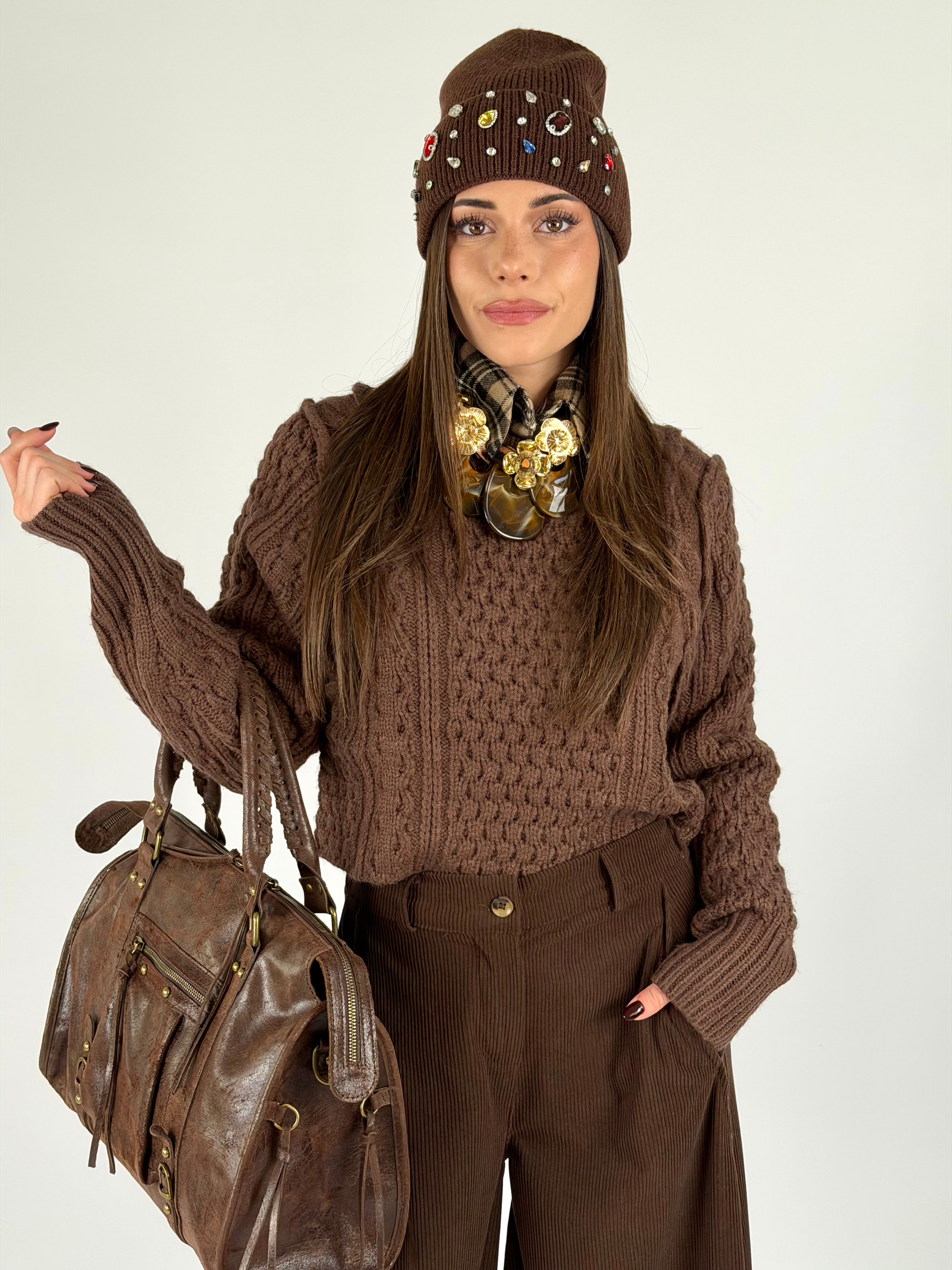 Maglia nido d’ape moro