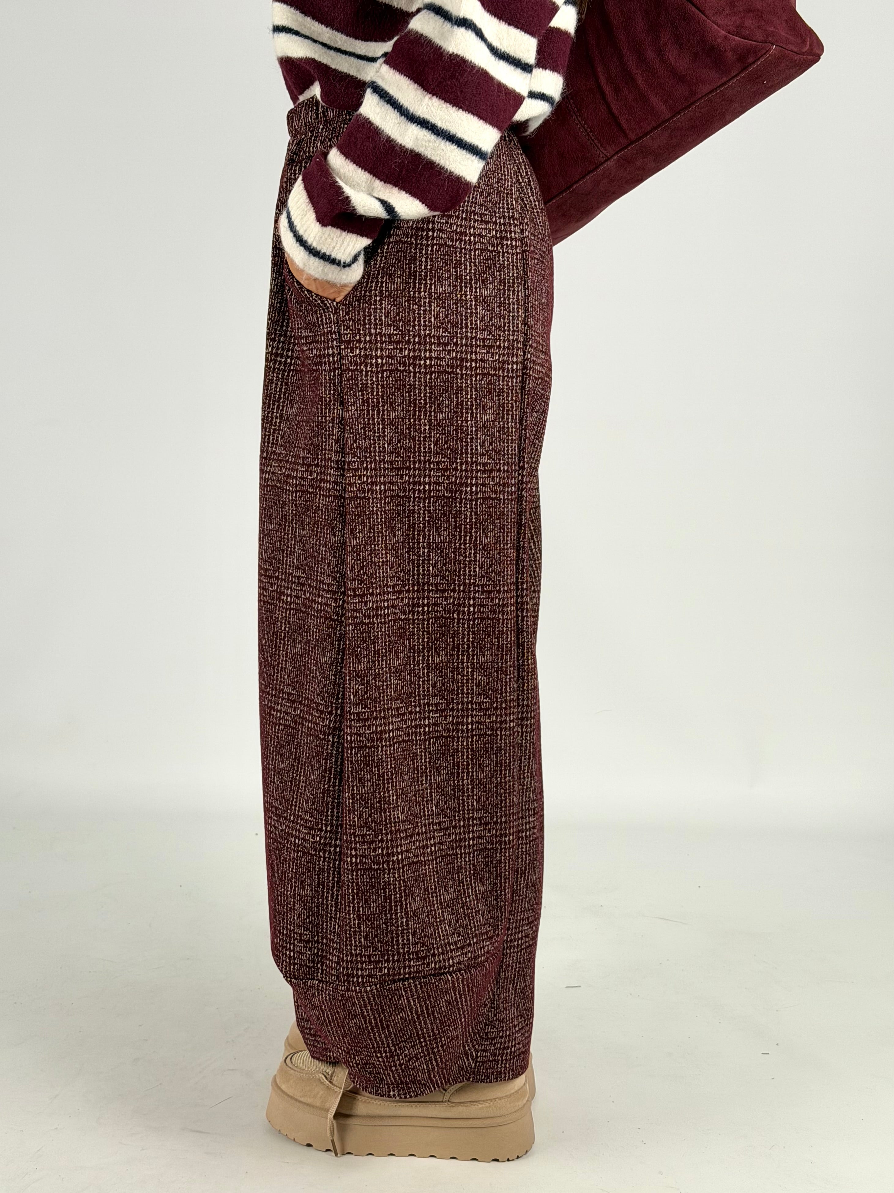 Pantalone Jafar bordeaux