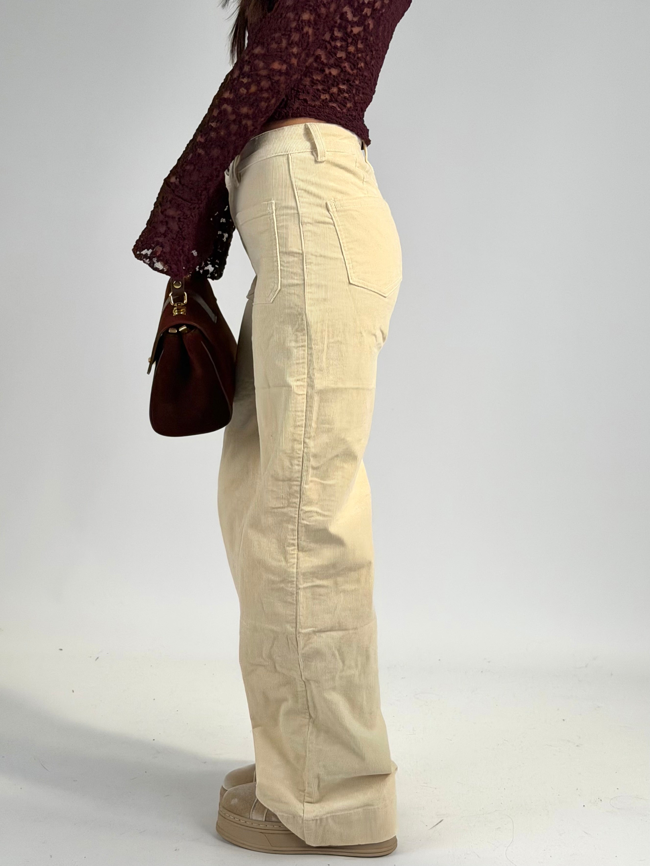 Pantalone velluto NEW COLLECTION beige