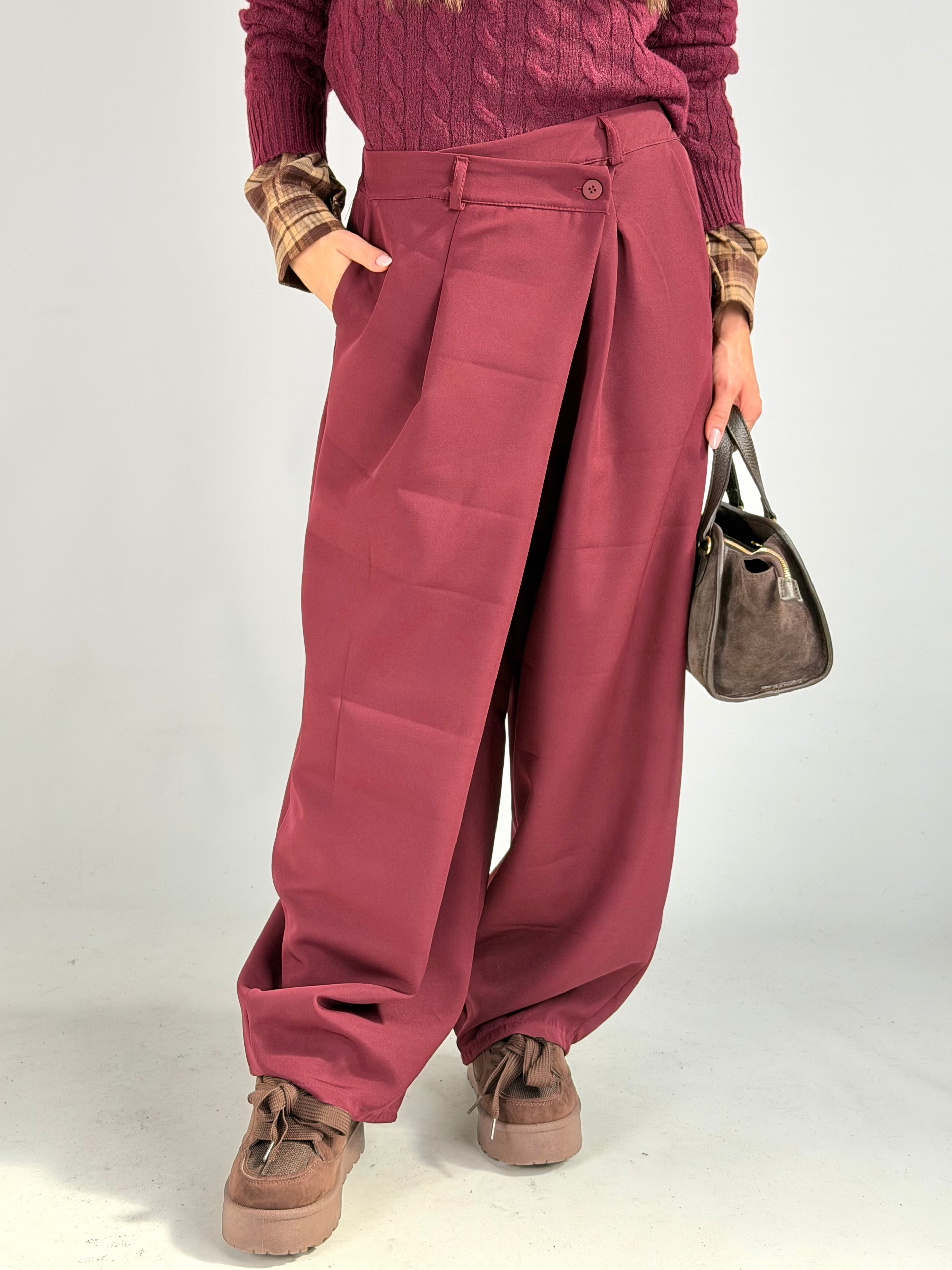 Pantalone Delia bordeaux