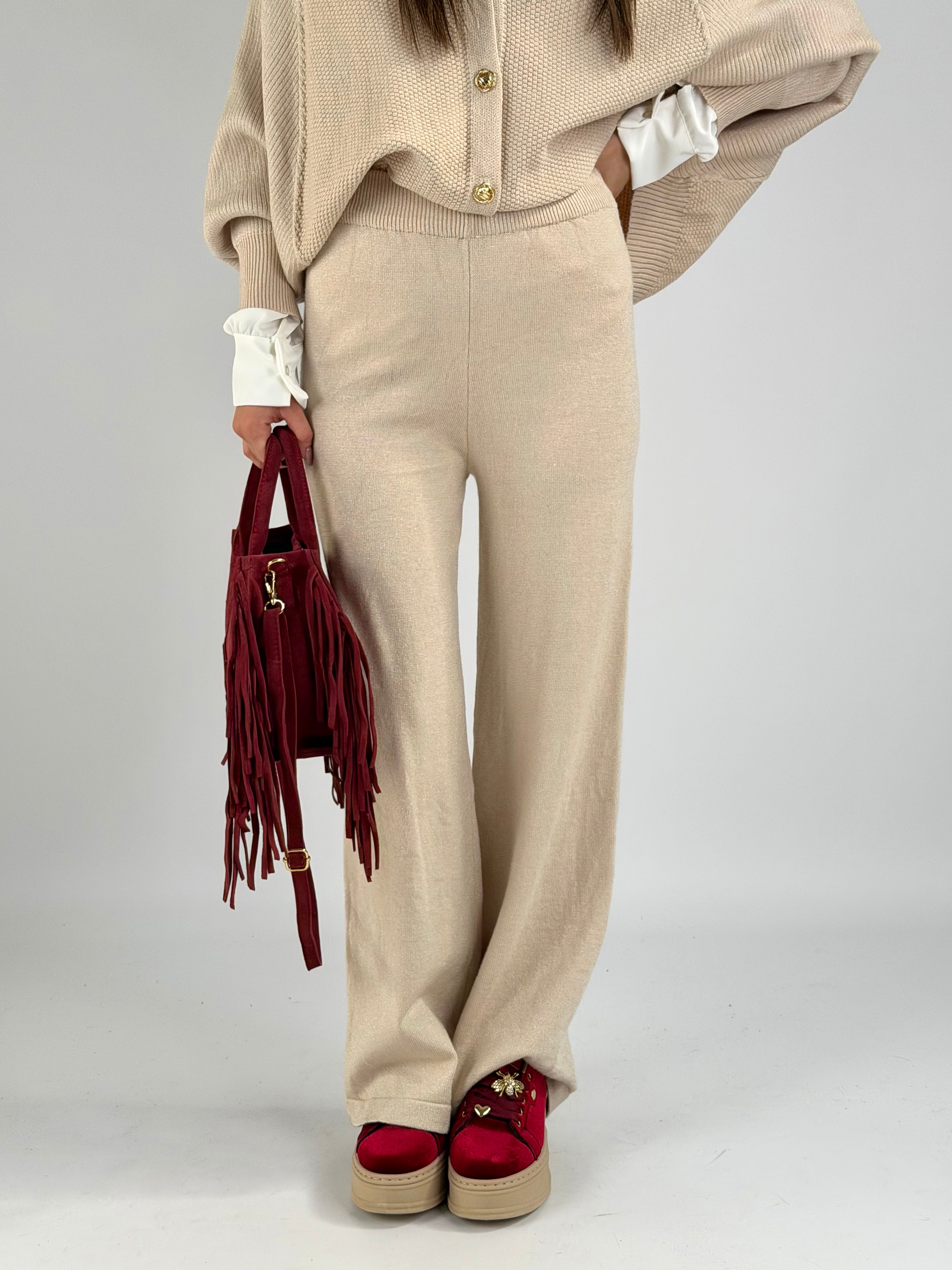 Set Tuta Lurex beige