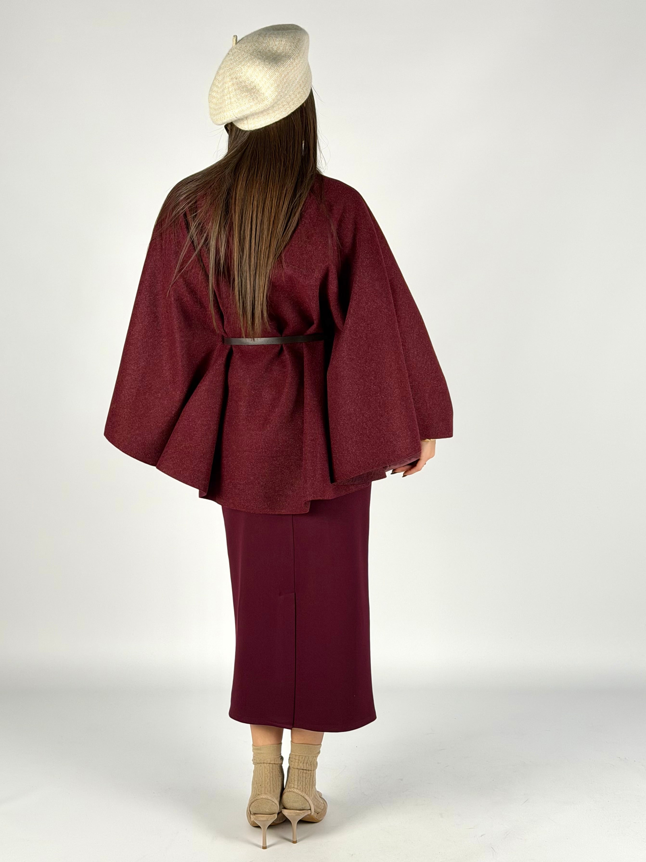 Cappotto Amelie bordeaux