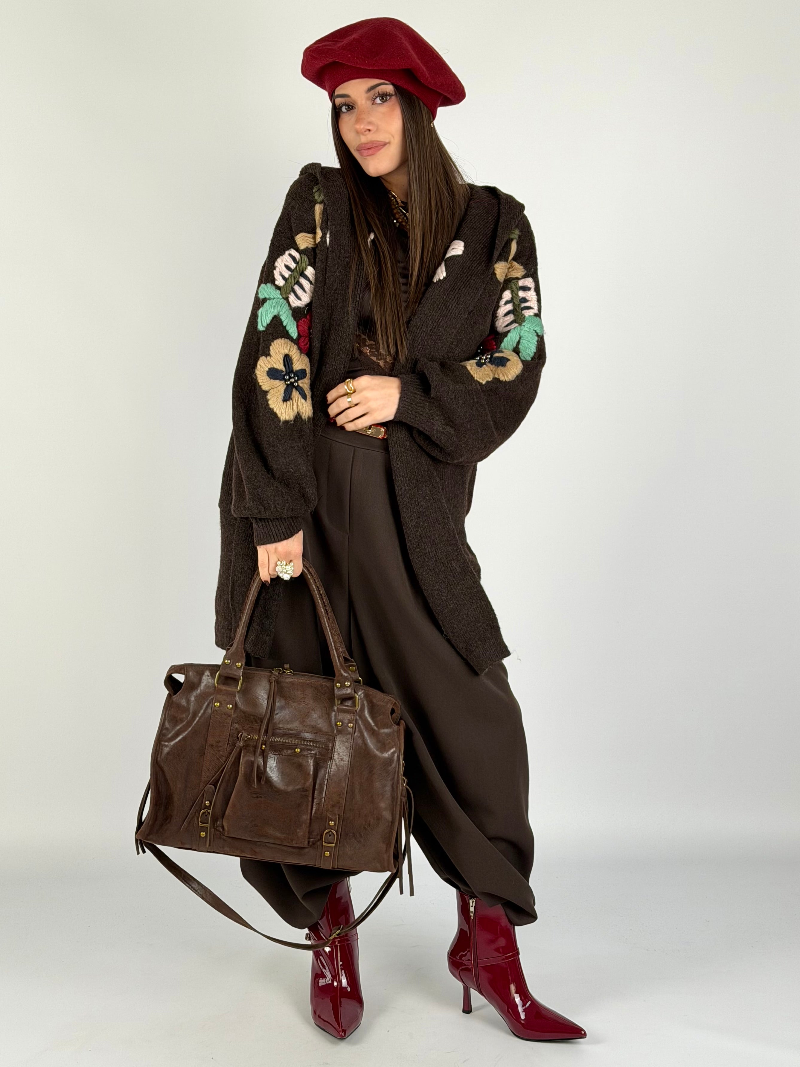 Cardigan Flora moro