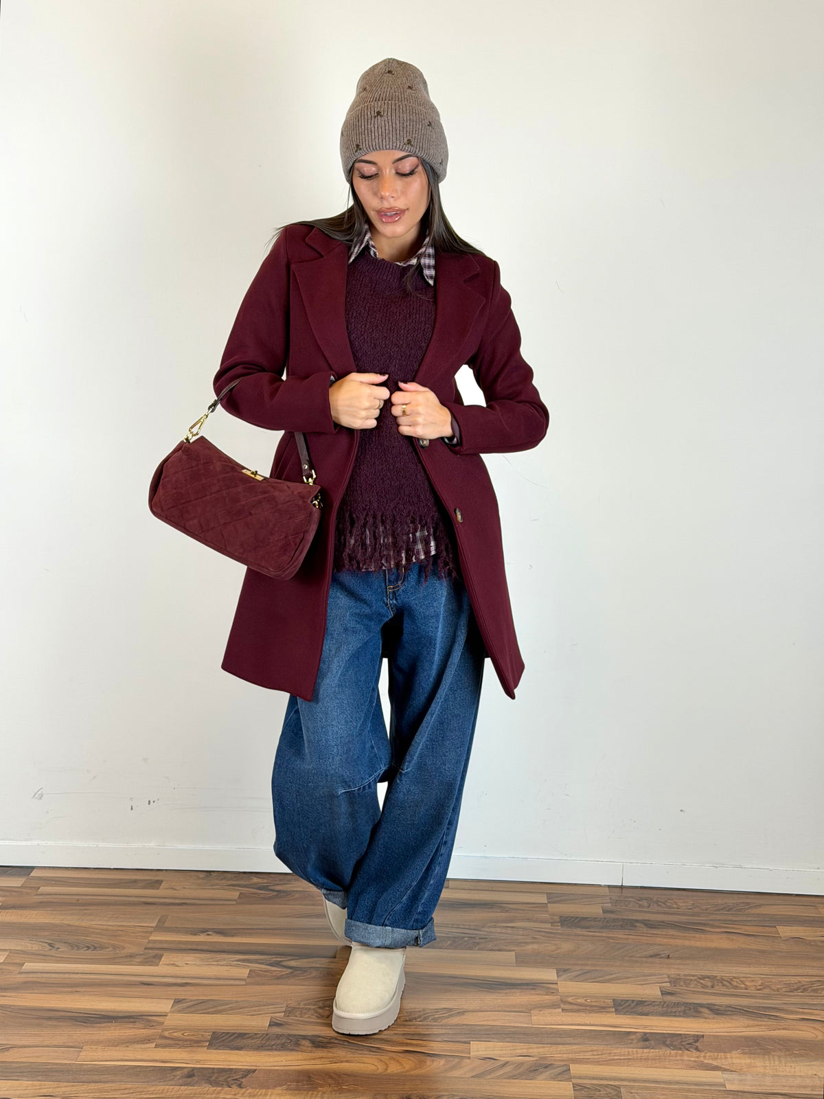 Cappotto Trendy bordeaux