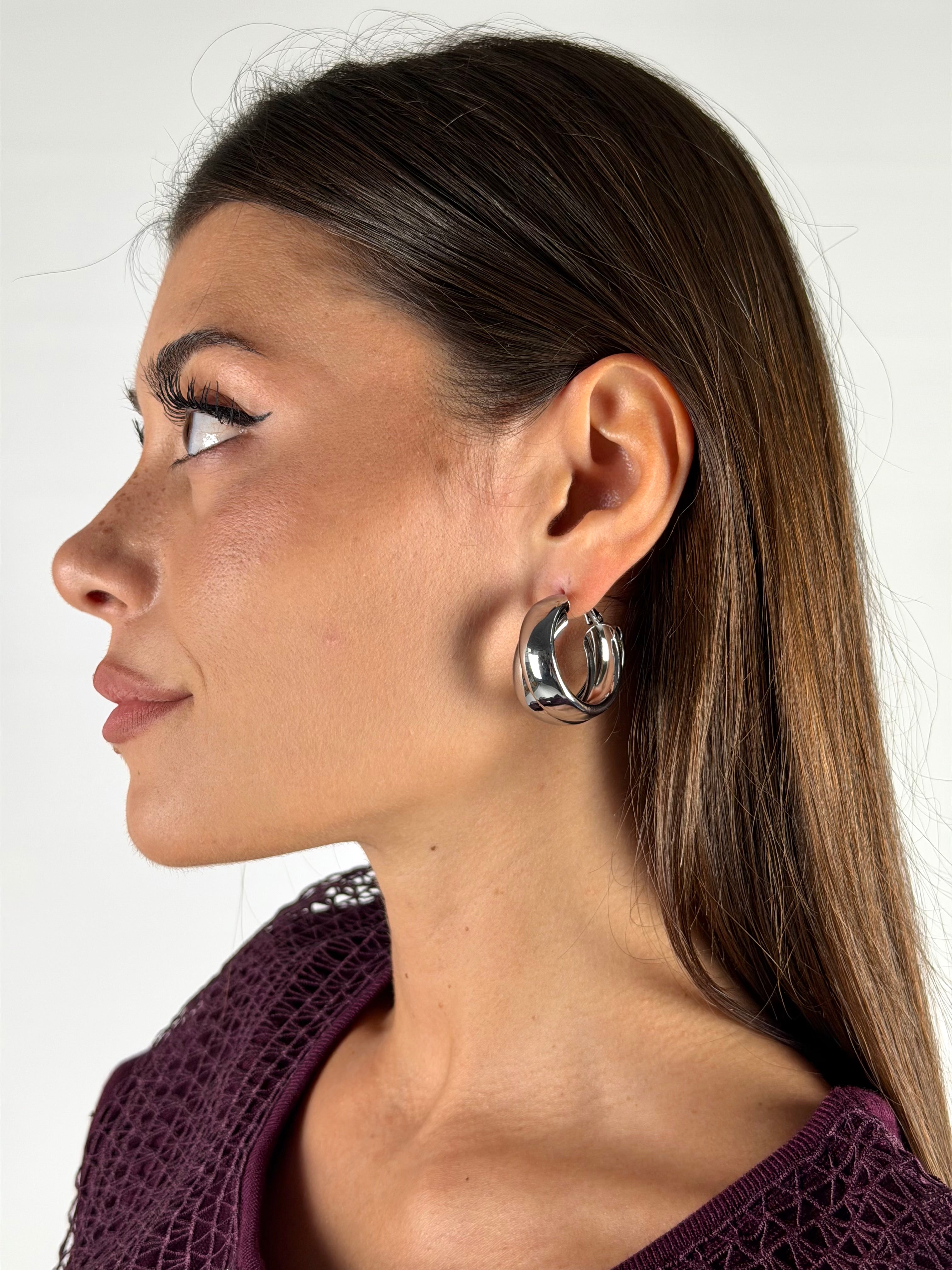 Orecchini doppio cerchio - 2 colori