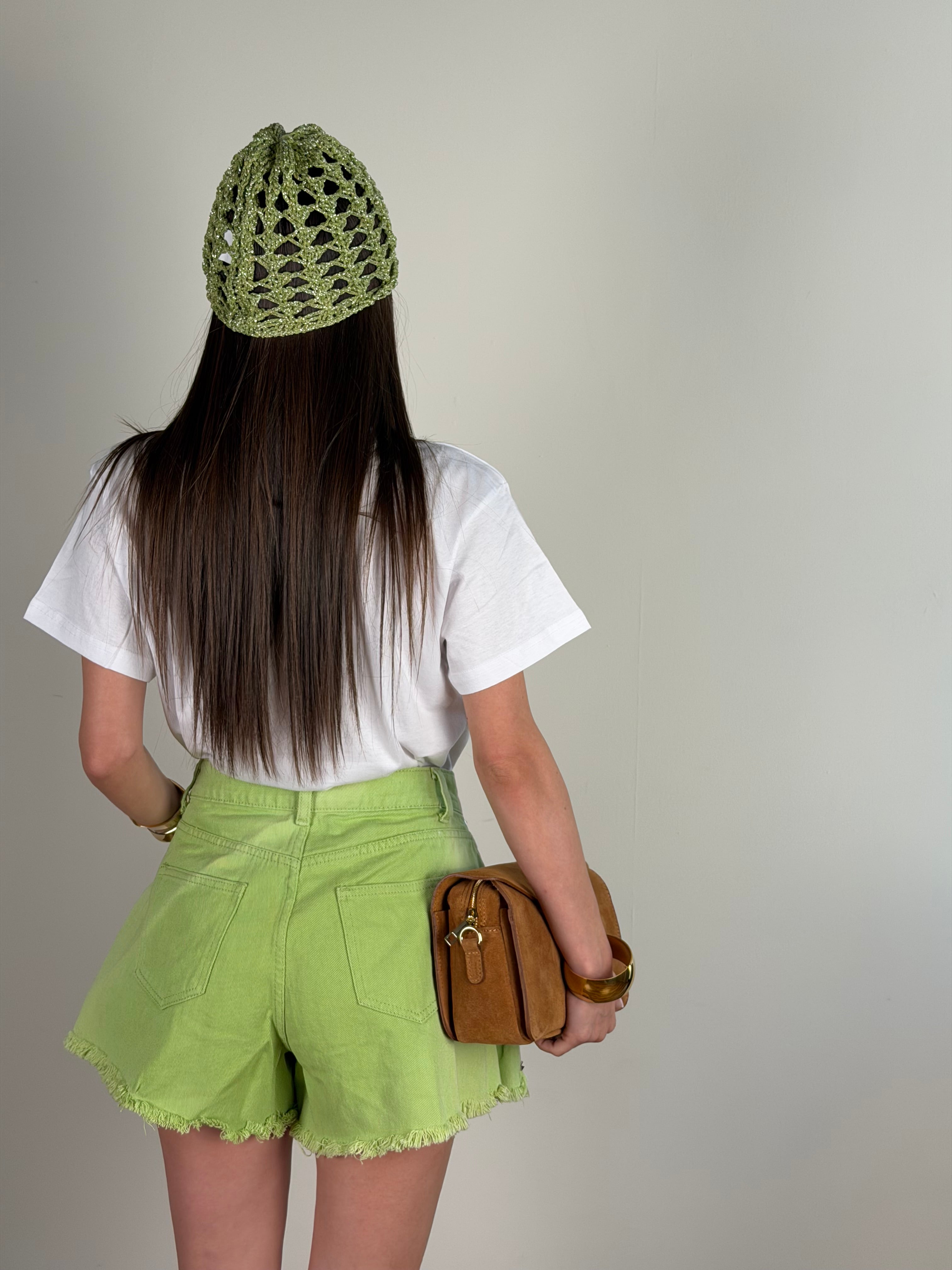 Short jeans rock verde