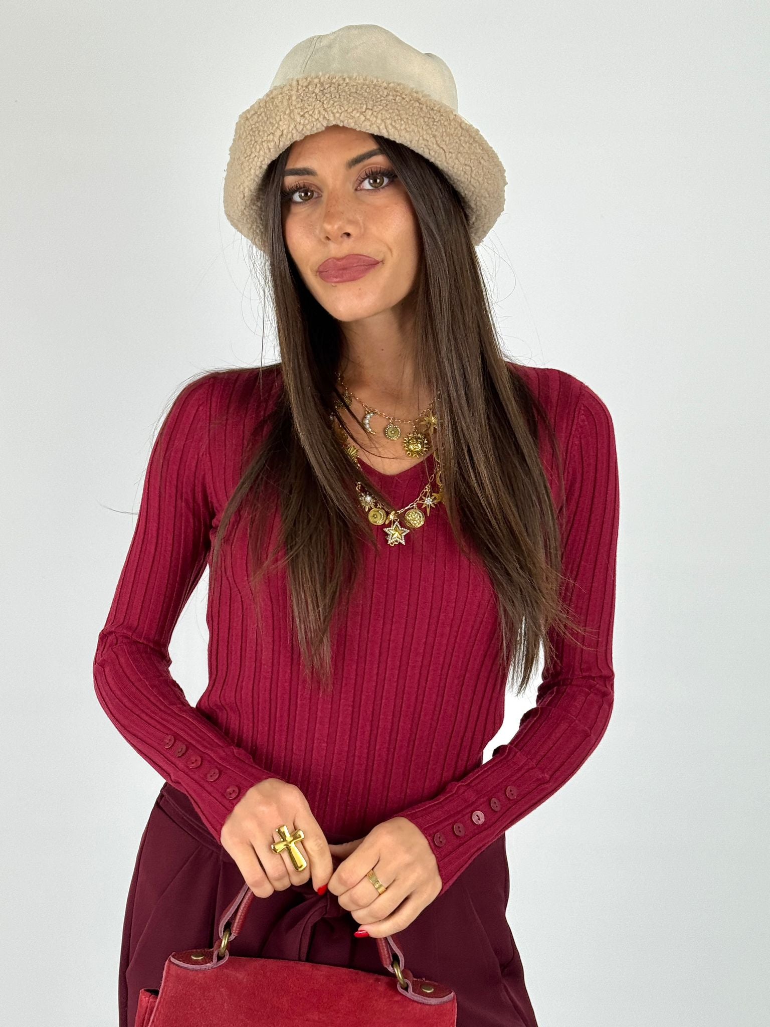Maglia Amira bordeaux