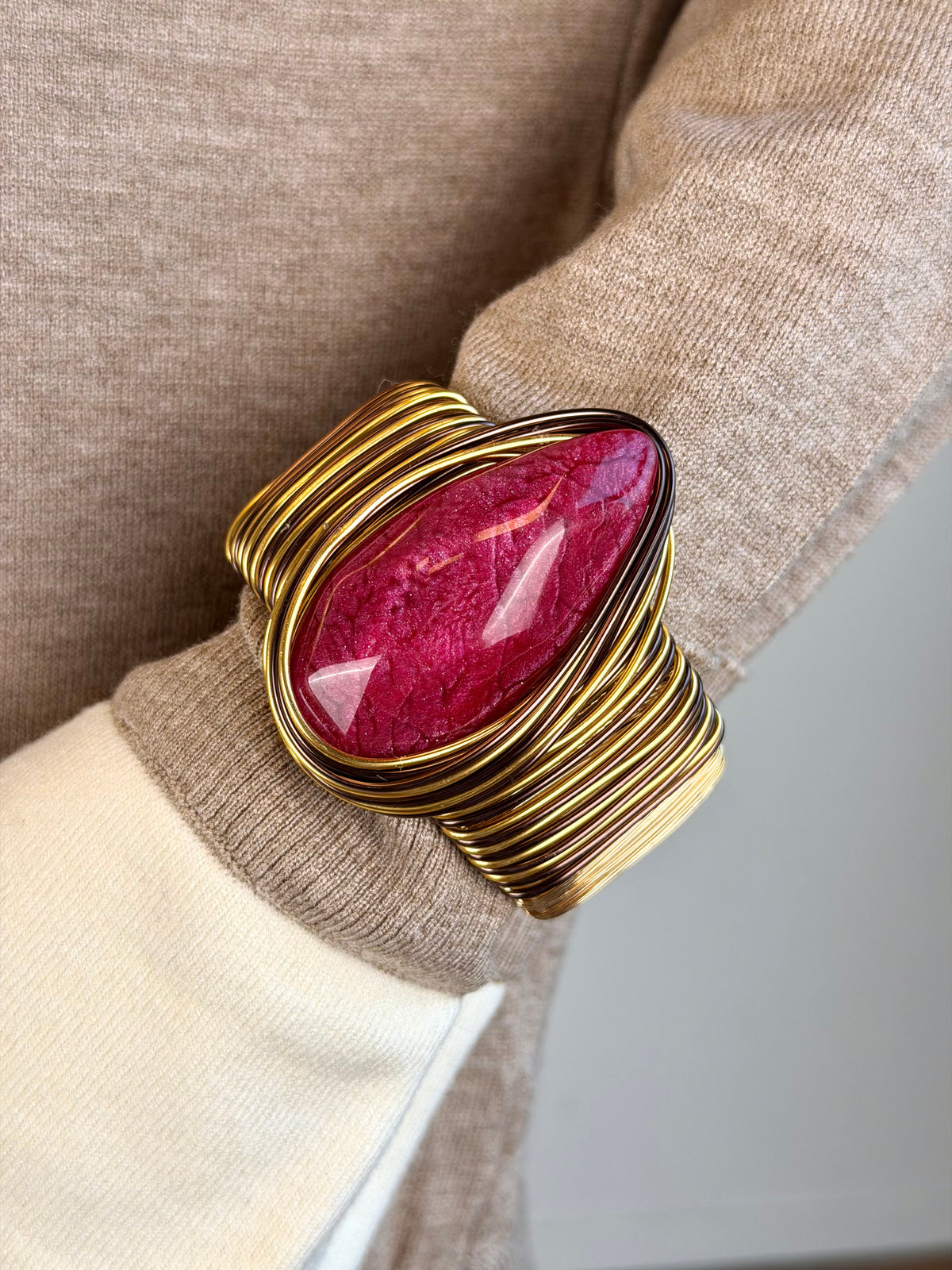 Bracciale goccia - collezione Borgogna