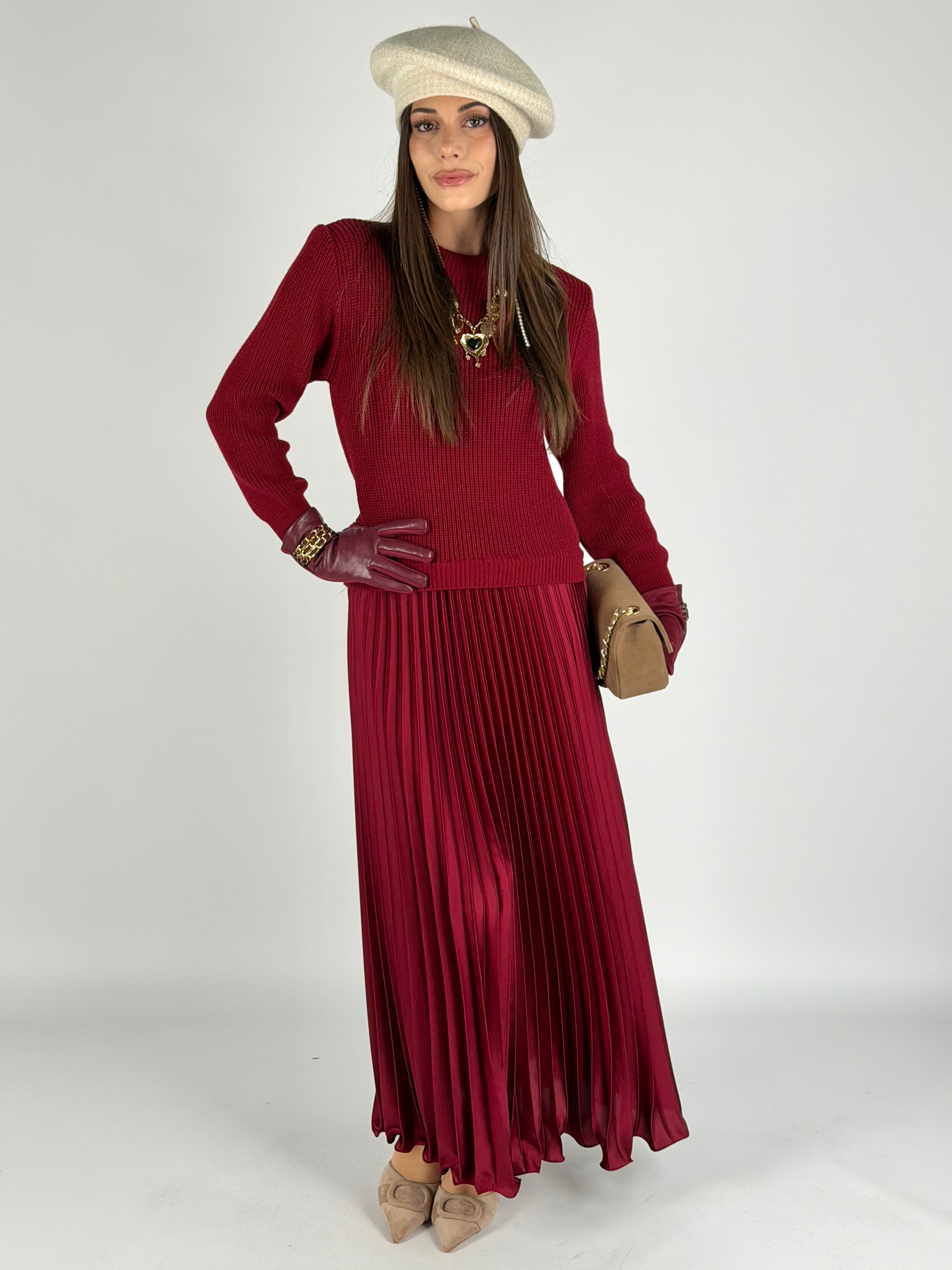 Abito Marisol bordeaux