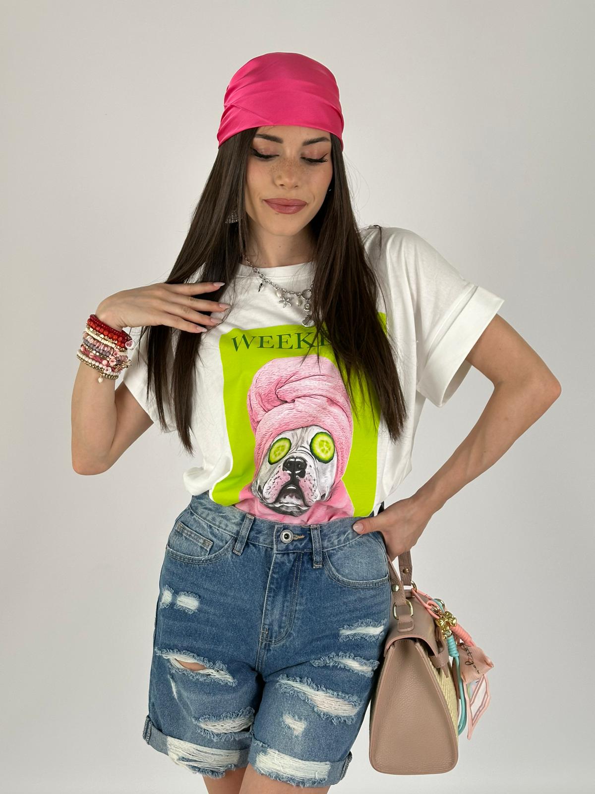 T-shirt 100% cotone weekend