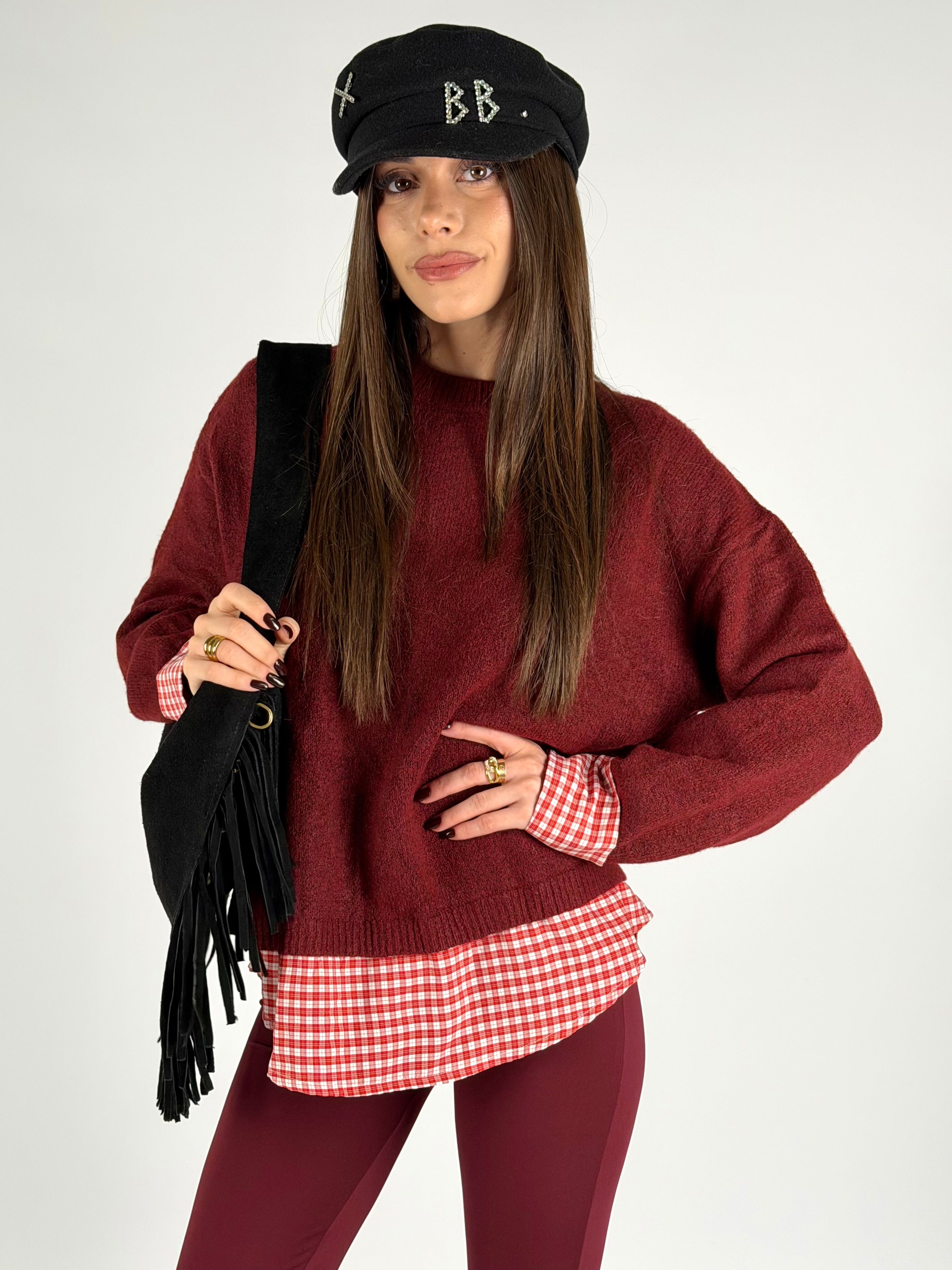 Maglia Margot bordeaux