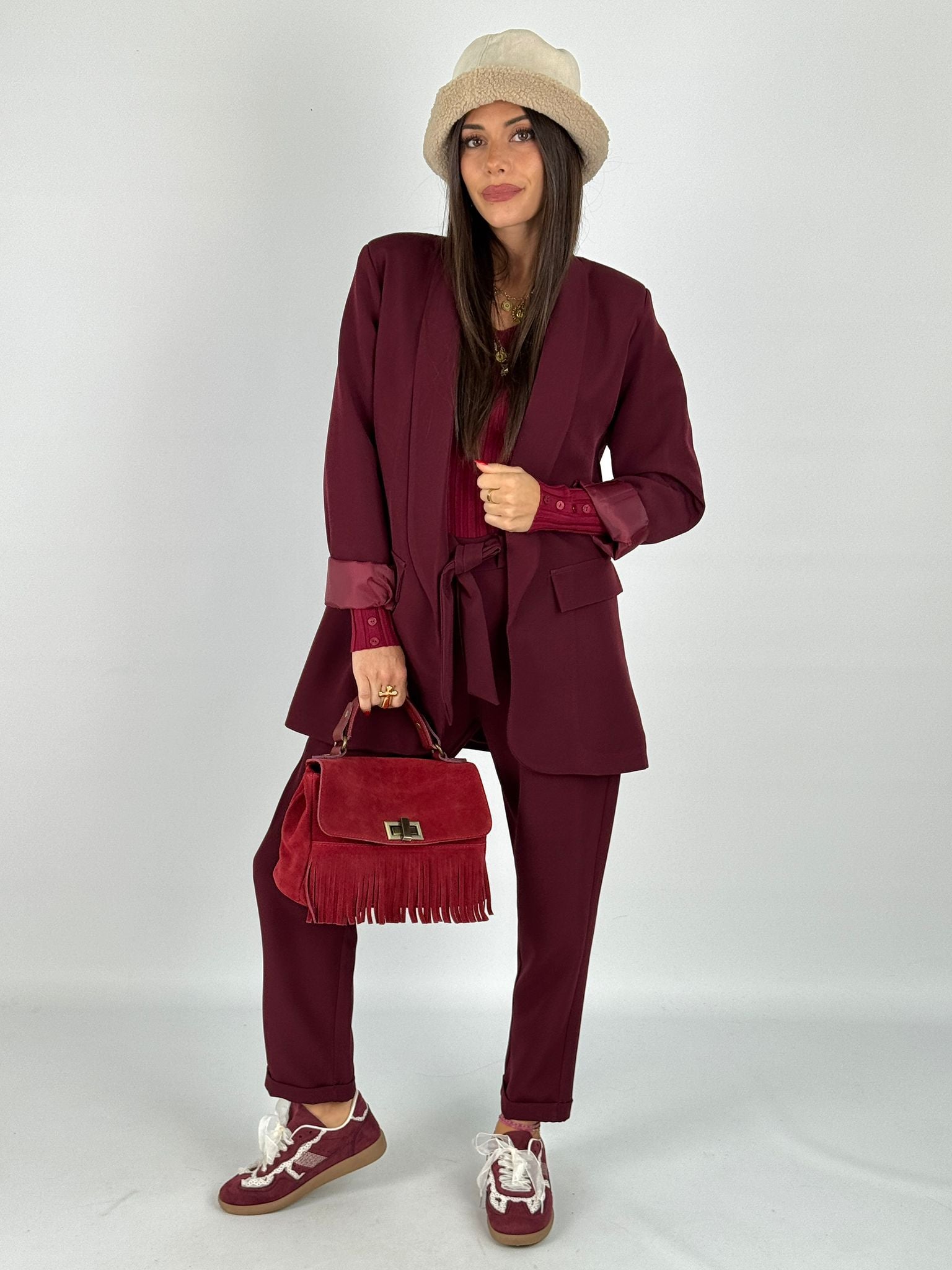 Giacca completo Amira bordeaux