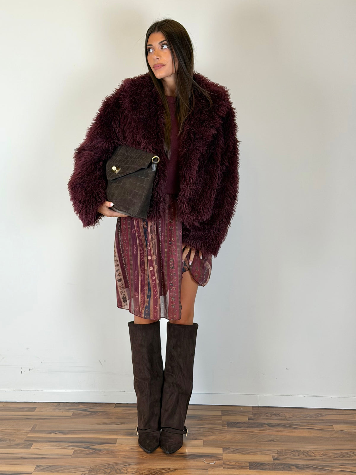 Pelliccia Luisa bordeaux