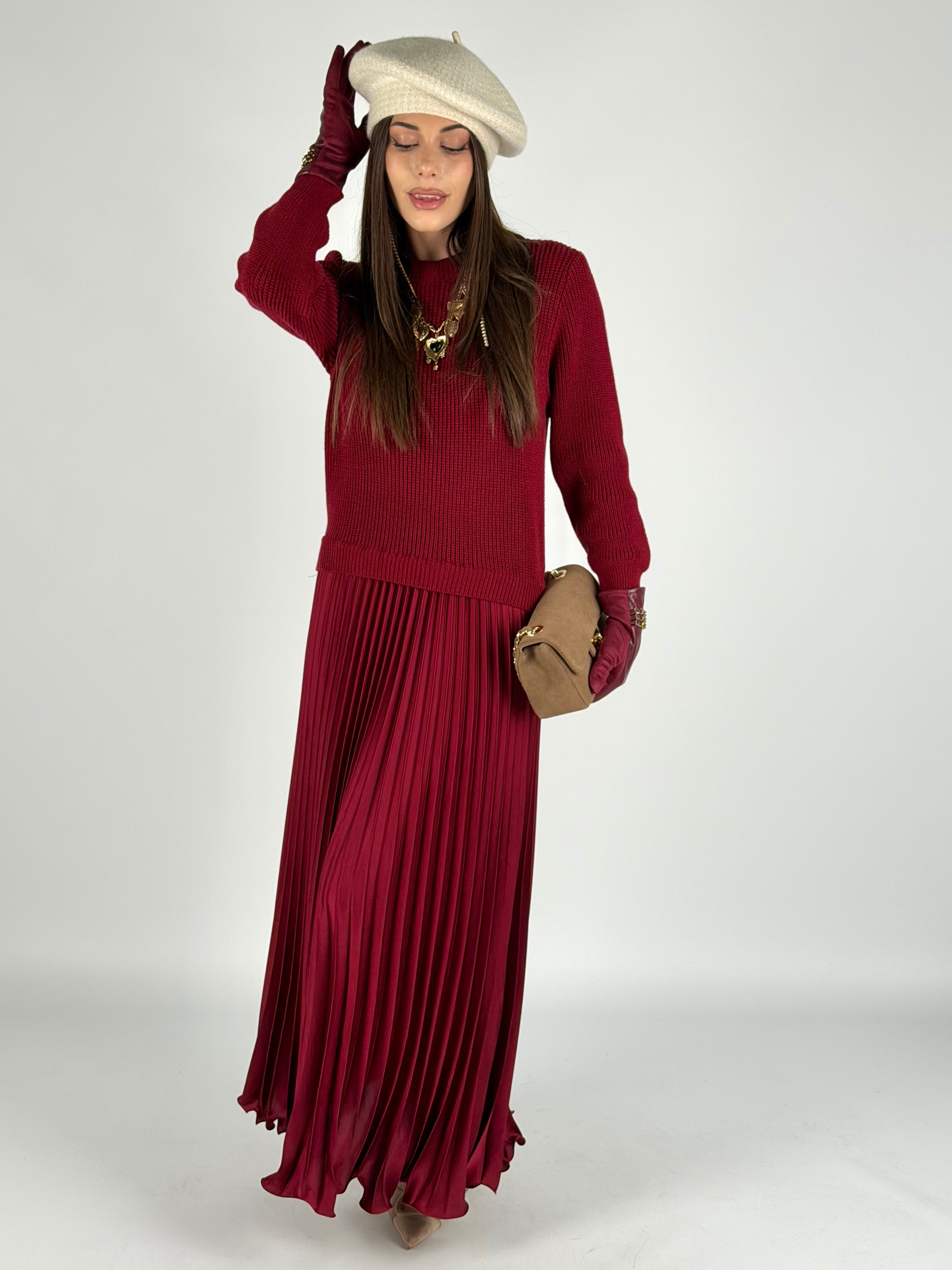 Abito Marisol bordeaux