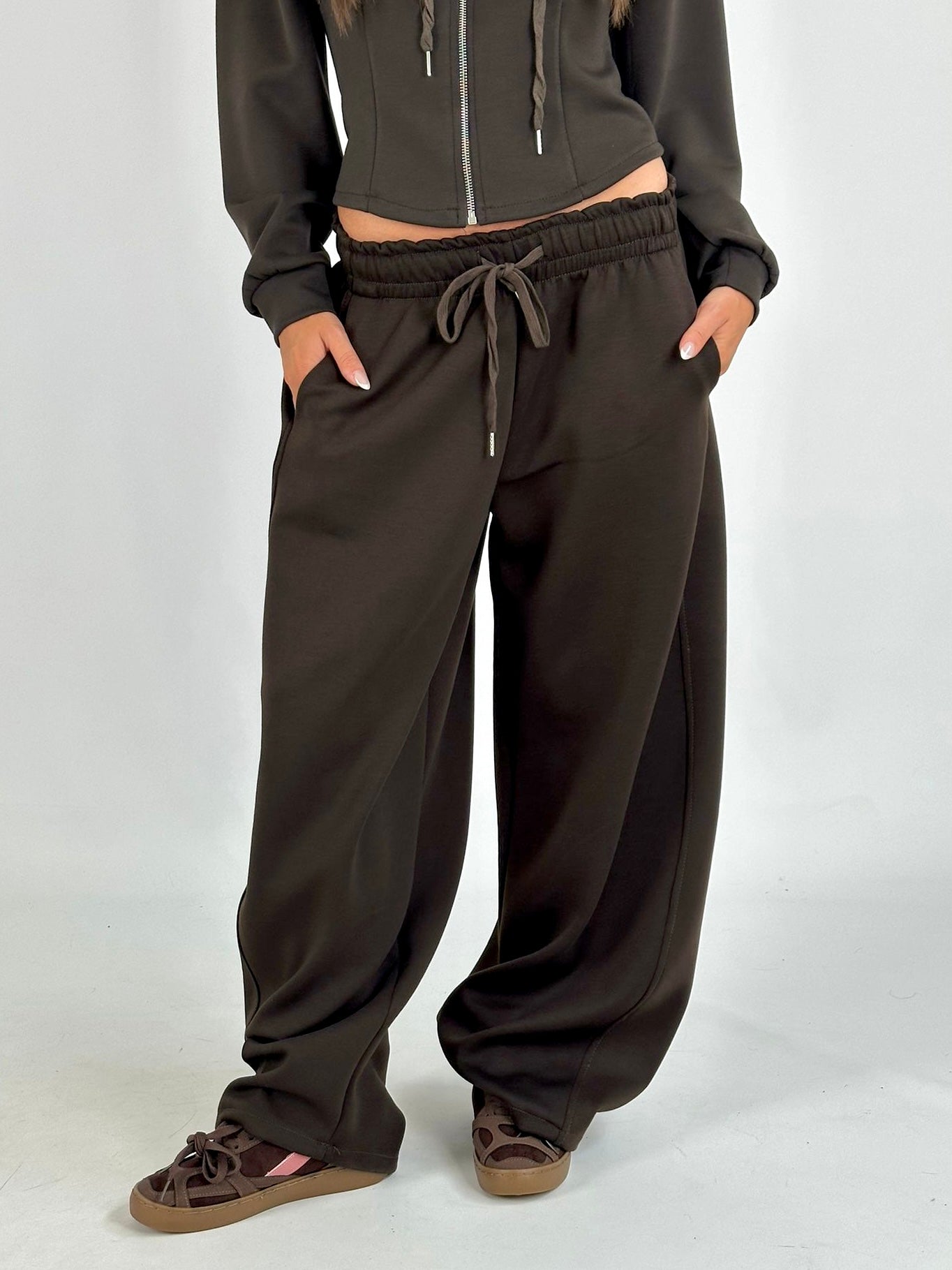 Pantalone tuta sportiva Gemma marrone